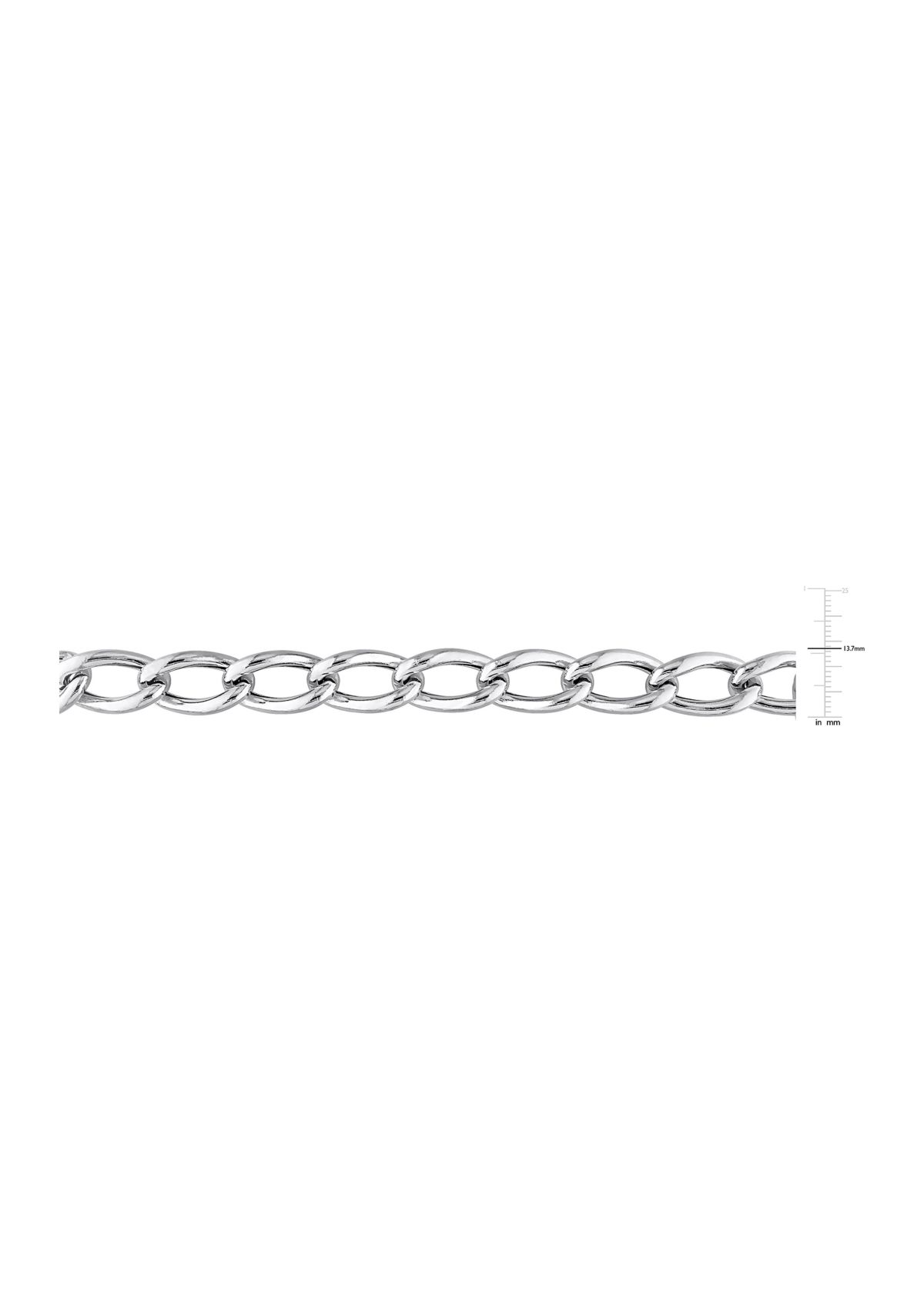 Sterling Silver Hollow Link Chain Necklace
