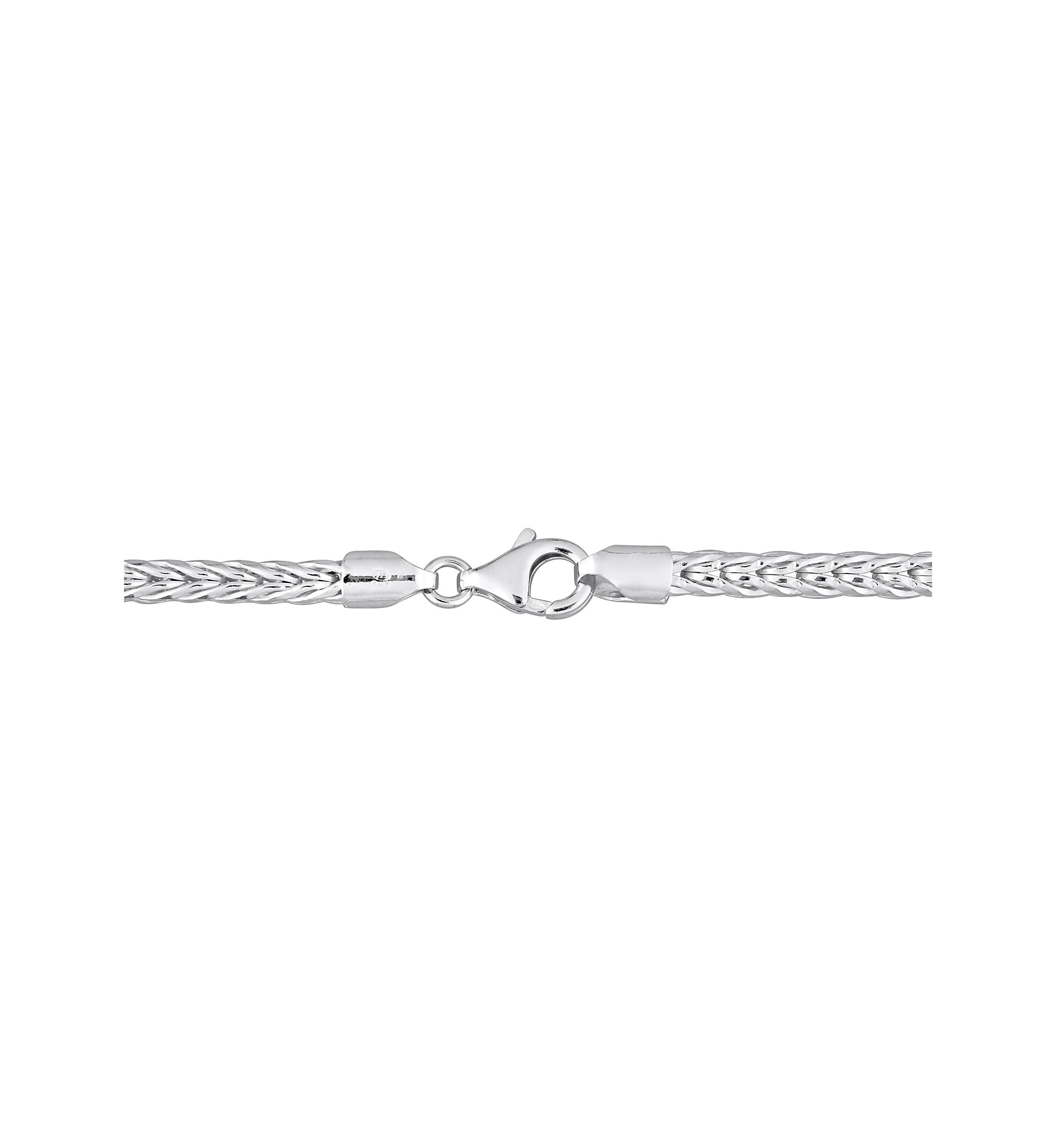 Sterling Silver Foxtail Chain Anklet, 9"