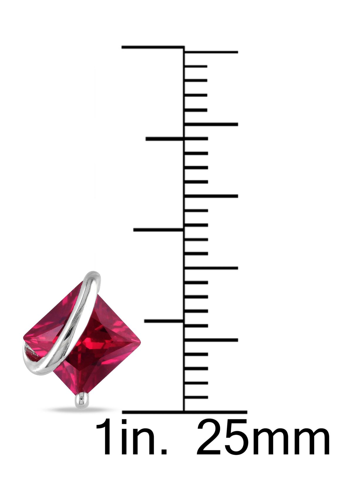 Lab Created Created Ruby Stud Earrings in Sterling Silver
