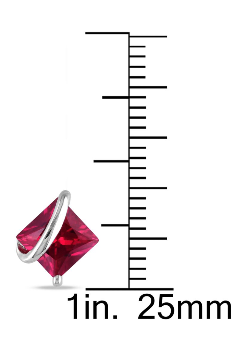 Lab Created Created Ruby Stud Earrings in Sterling Silver