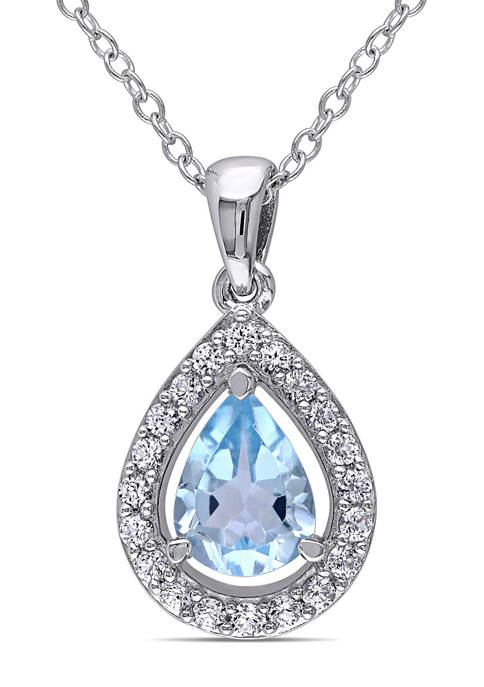Belk & Co. Blue Topaz and Created White