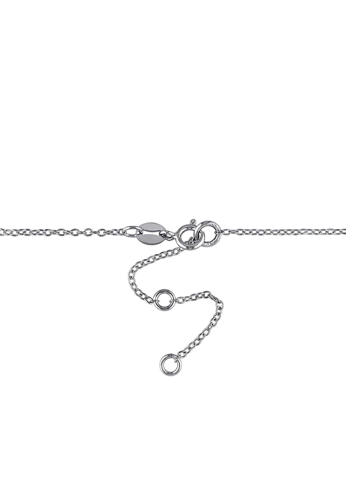 White Sapphire Linear Necklace in Sterling Silver