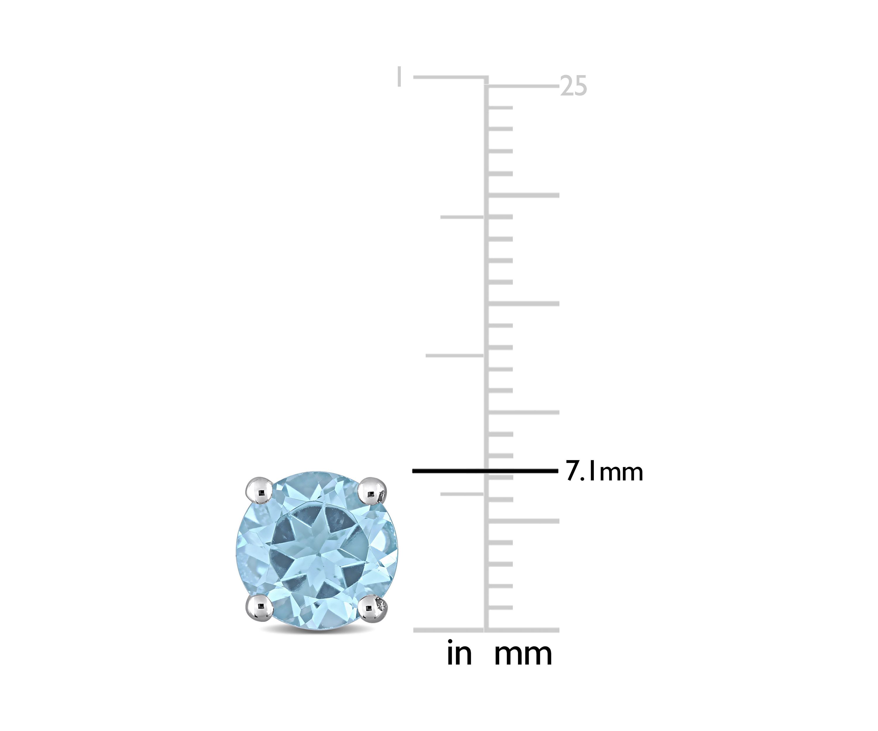3 CT TGW Sky Blue Topaz Solitaire Stud Earrings in Sterling Silver