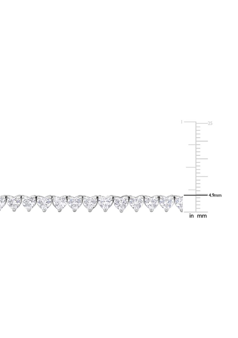 Lab Created 31.20 ct. t.g.w. Created White Sapphire  Tennis Necklace in Sterling Silver