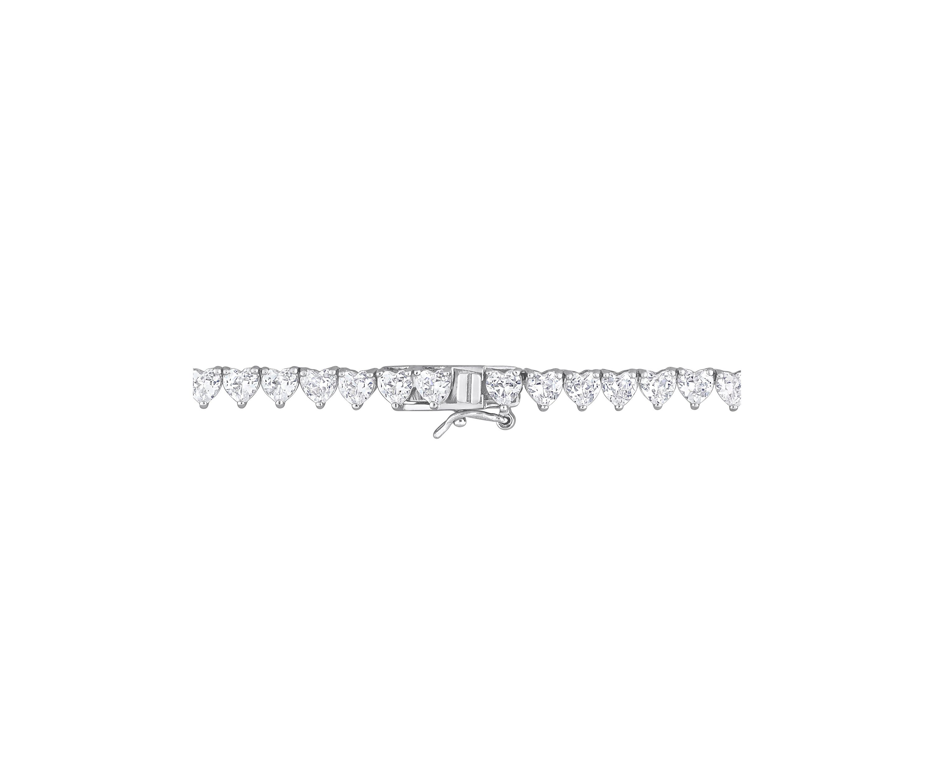 Lab Created 31.20 ct. t.g.w. Created White Sapphire  Tennis Necklace in Sterling Silver