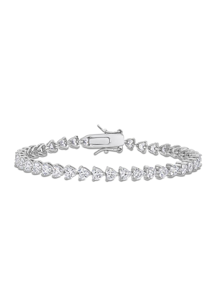 Lab Created 10 ct. t.g.w. Created White Sapphire Tennis Bracelet in Sterling Silver