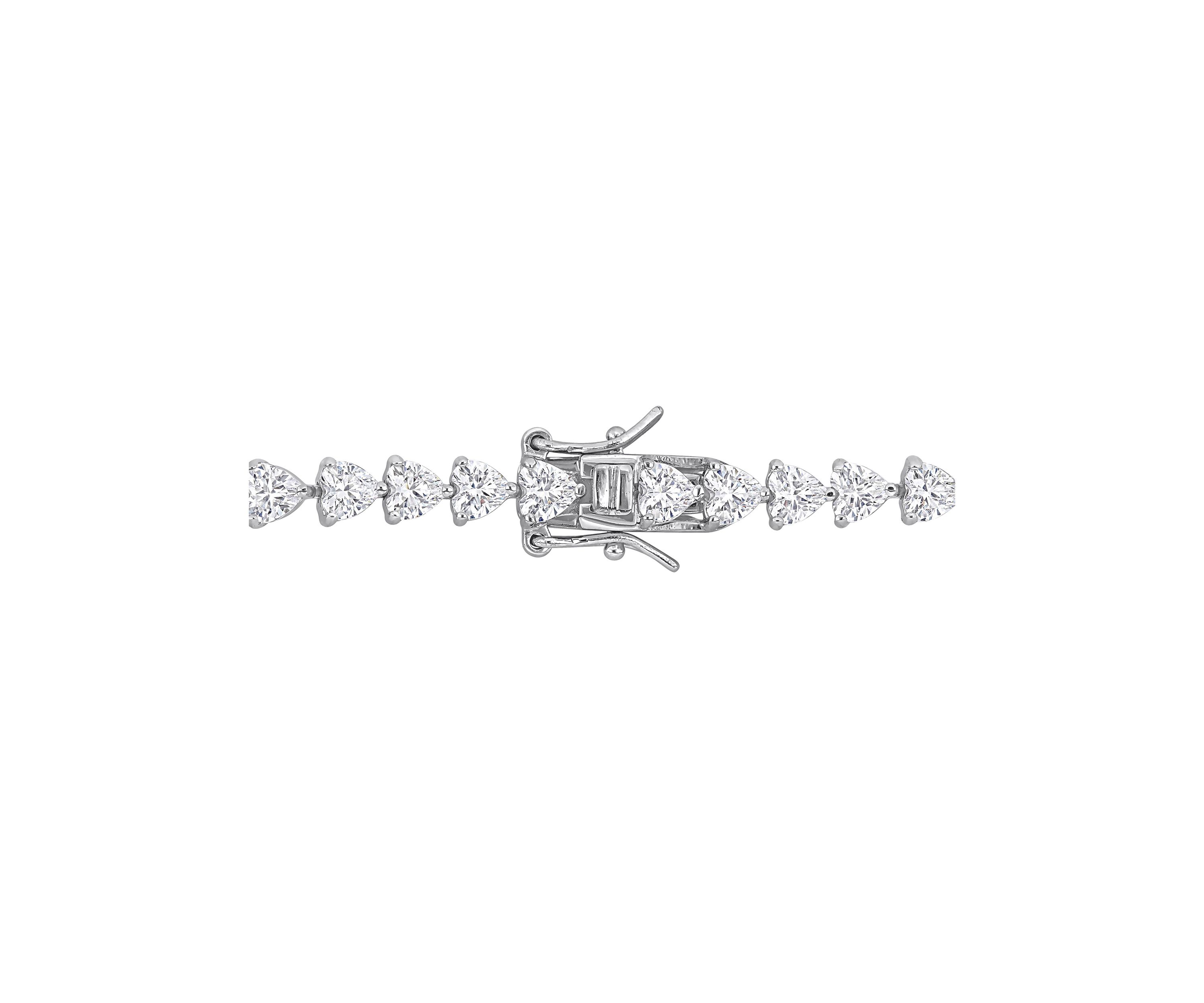 Lab Created 10 ct. t.g.w. Created White Sapphire Tennis Bracelet in Sterling Silver