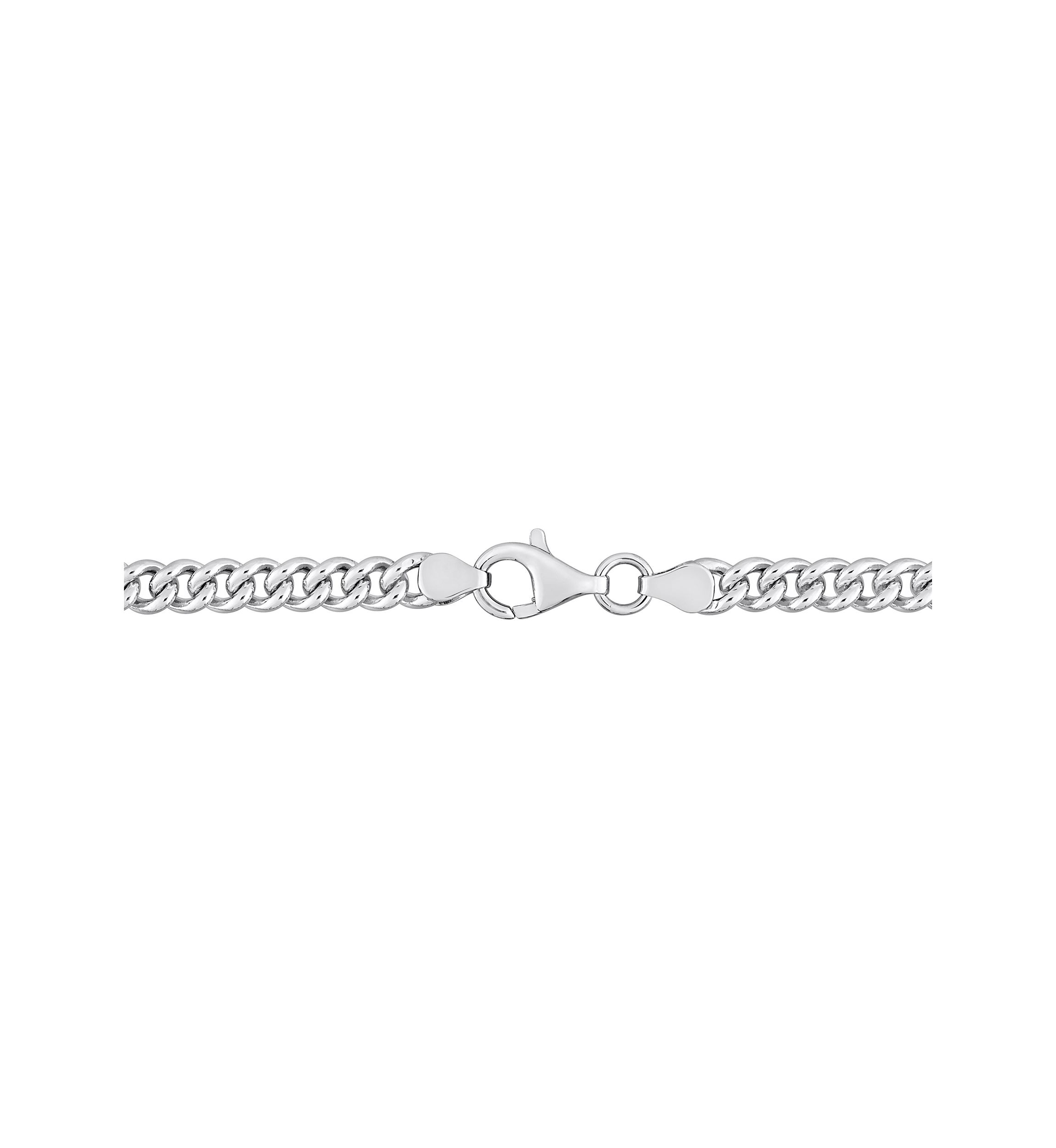 Lab Created 1.27 ct. t.g.w. Created Blue Sapphire Bracelet With Chain Silver Length (inches): 7.5