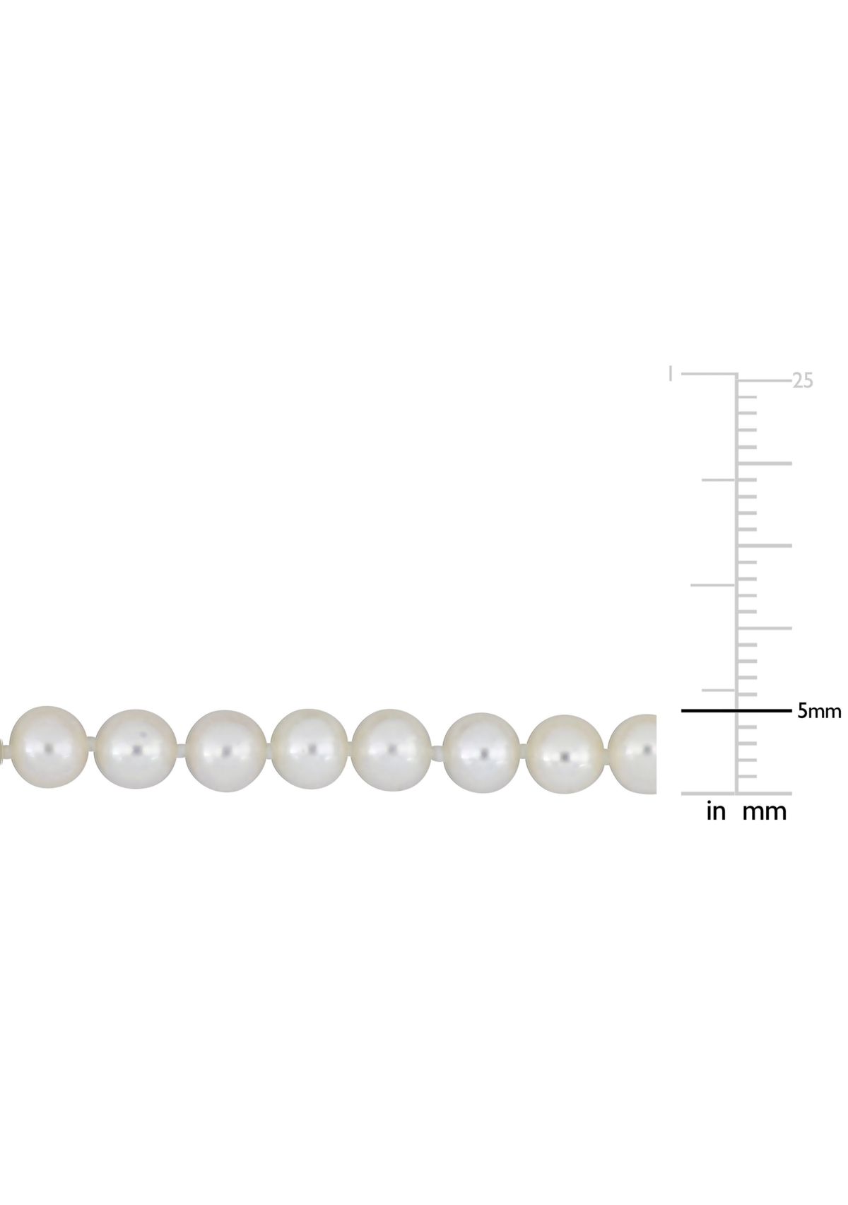 Cultured Freshwater Pearl Strand Necklace in 14k White Gold