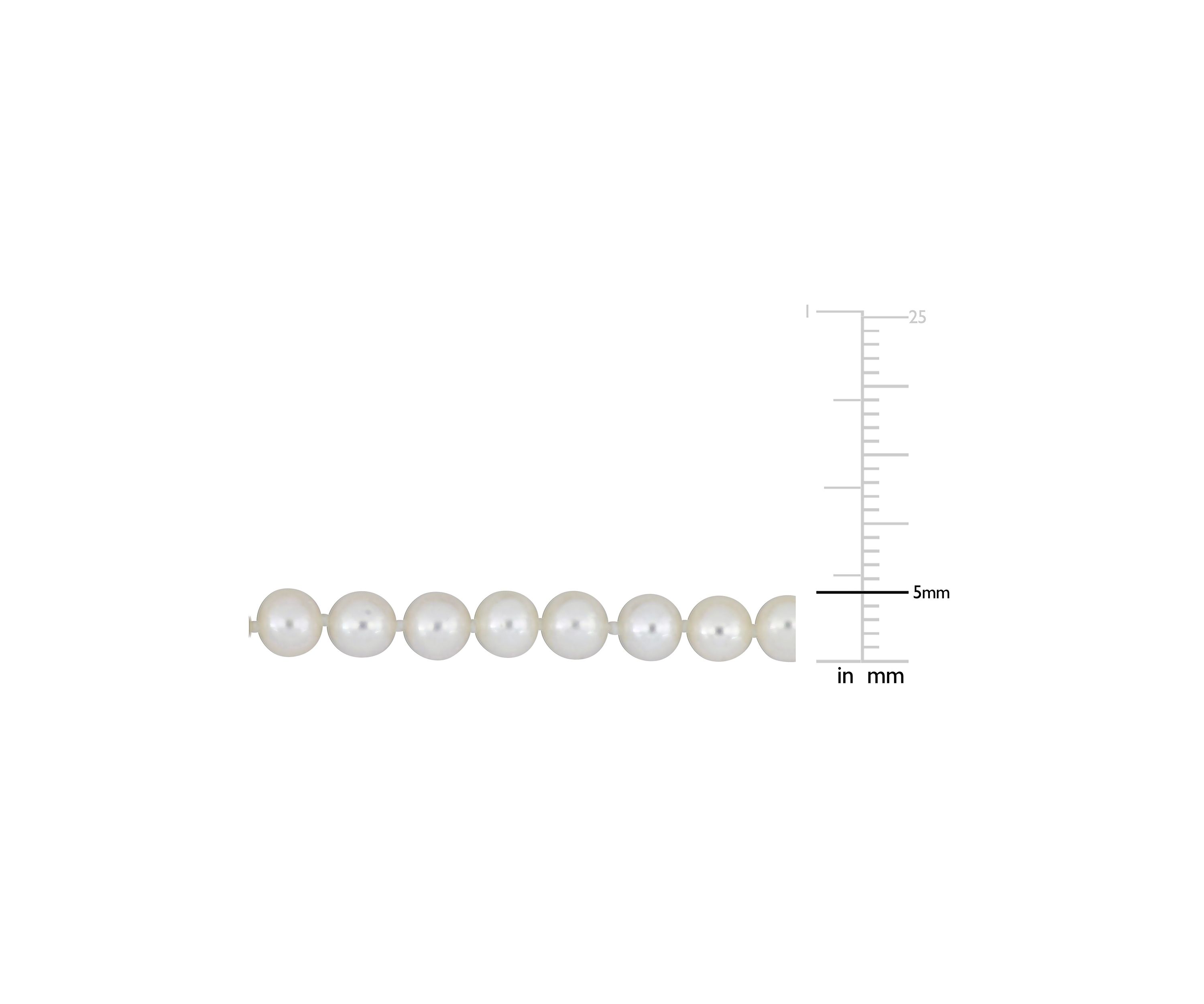 Cultured Freshwater Pearl Strand Necklace in 14k White Gold