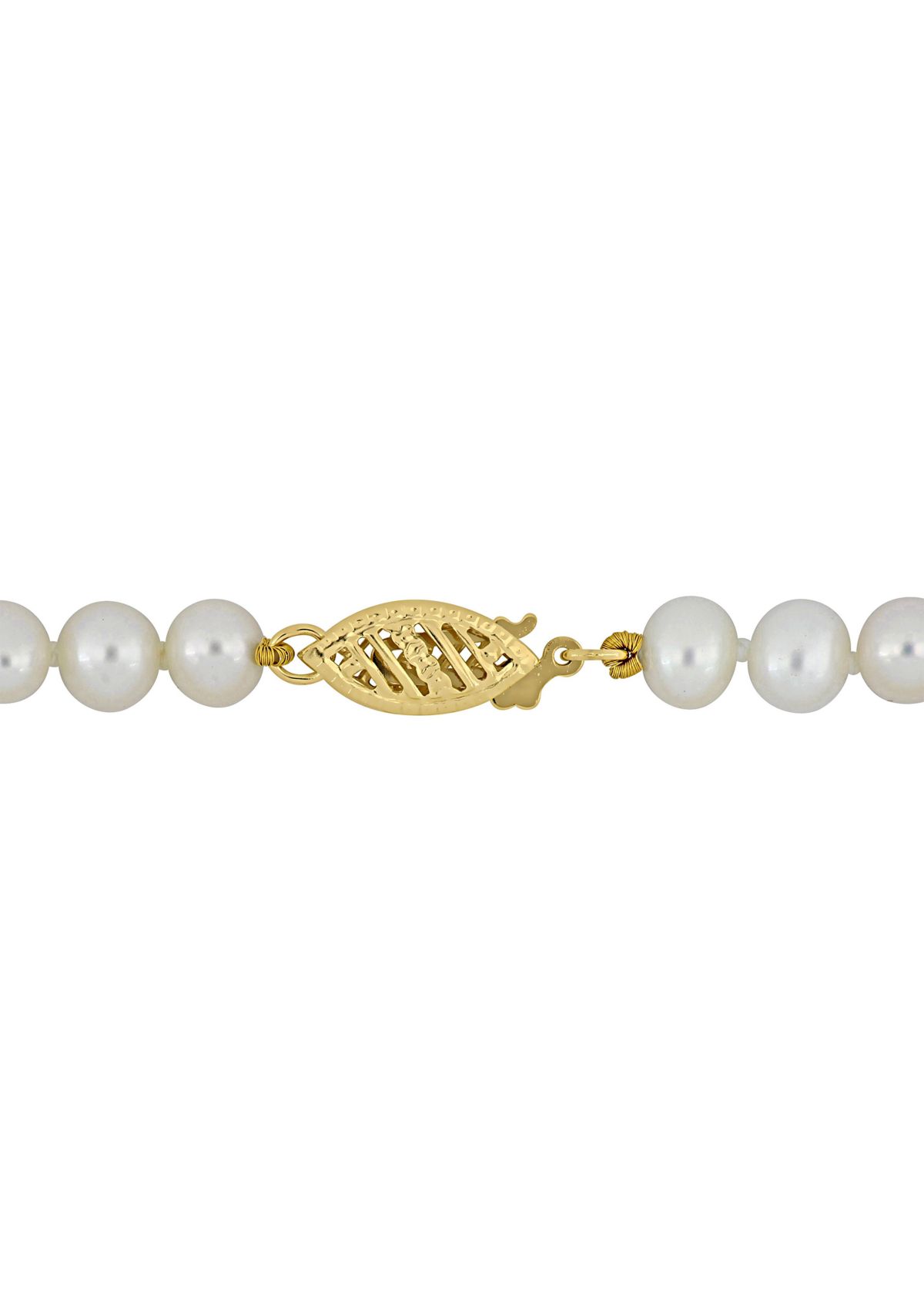 Cultured Freshwater Pearl Strand Necklace in 14k White Gold
