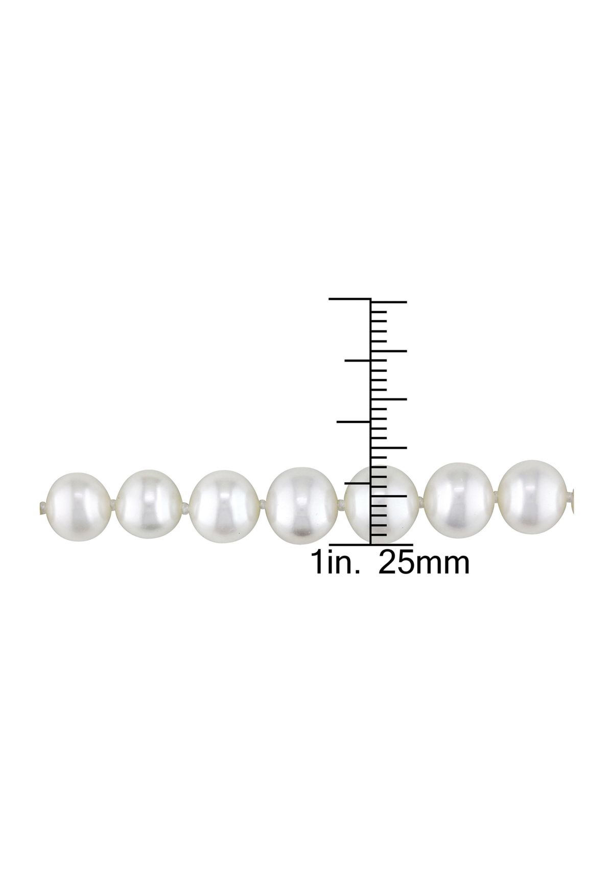 4-8 MM Freshwater Pearl Strand Graduated Necklace with 14k Yellow Gold Clasp