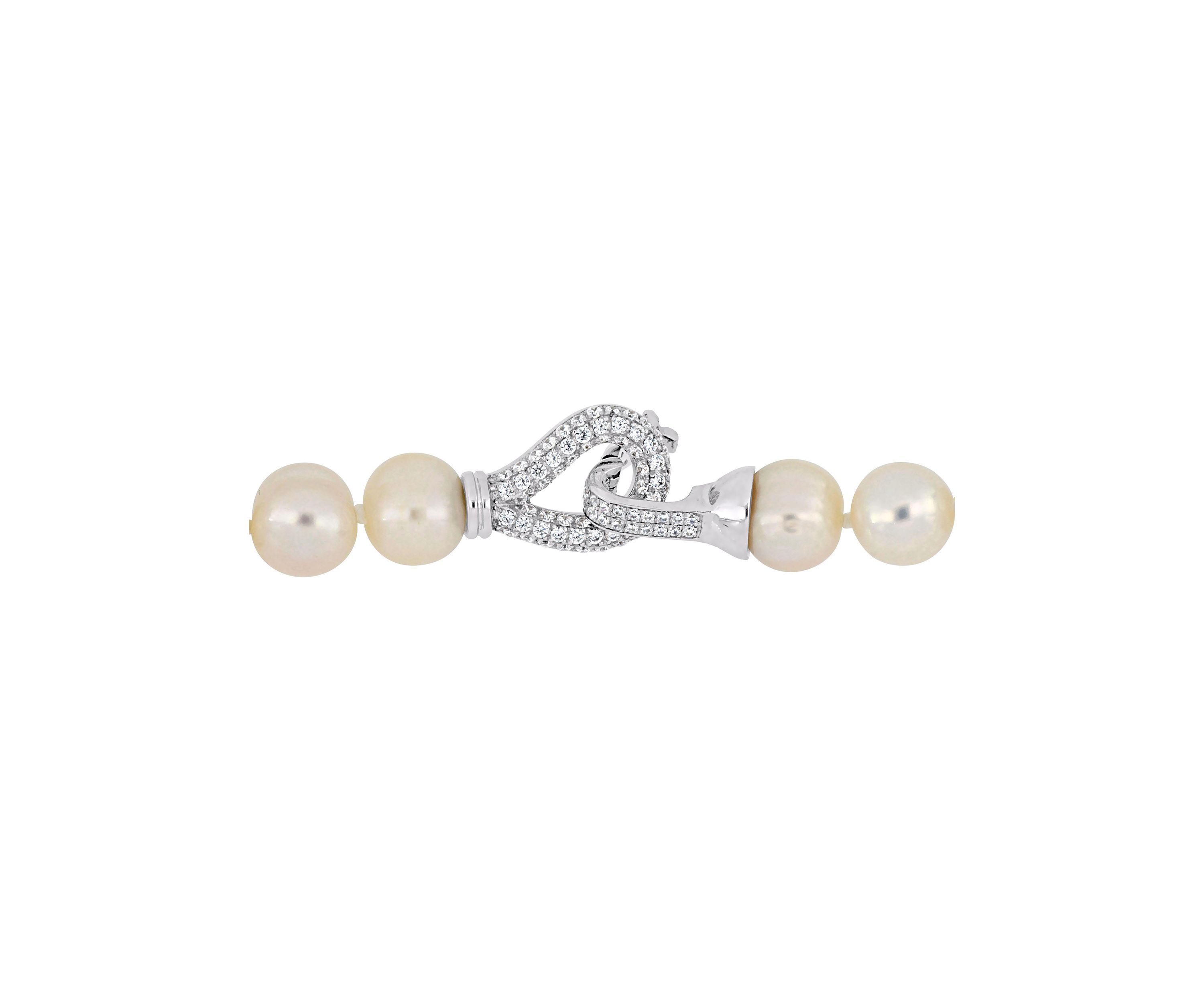 9-10 MM Freshwater Pearl Necklace in Sterling Silver