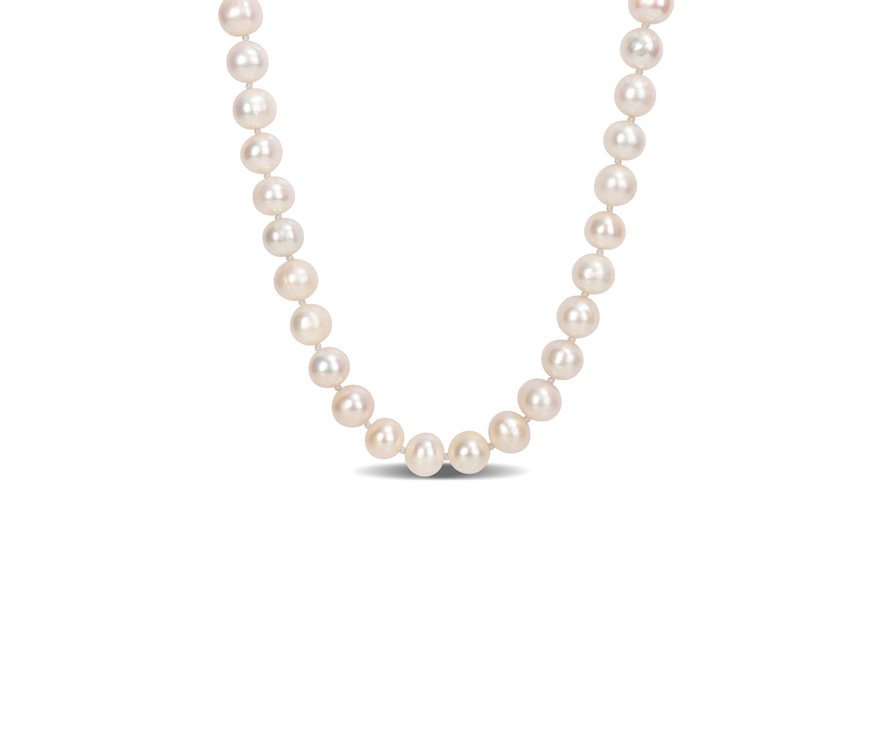 7.5-8MM Freshwater Cultured Pearl Strand Necklace