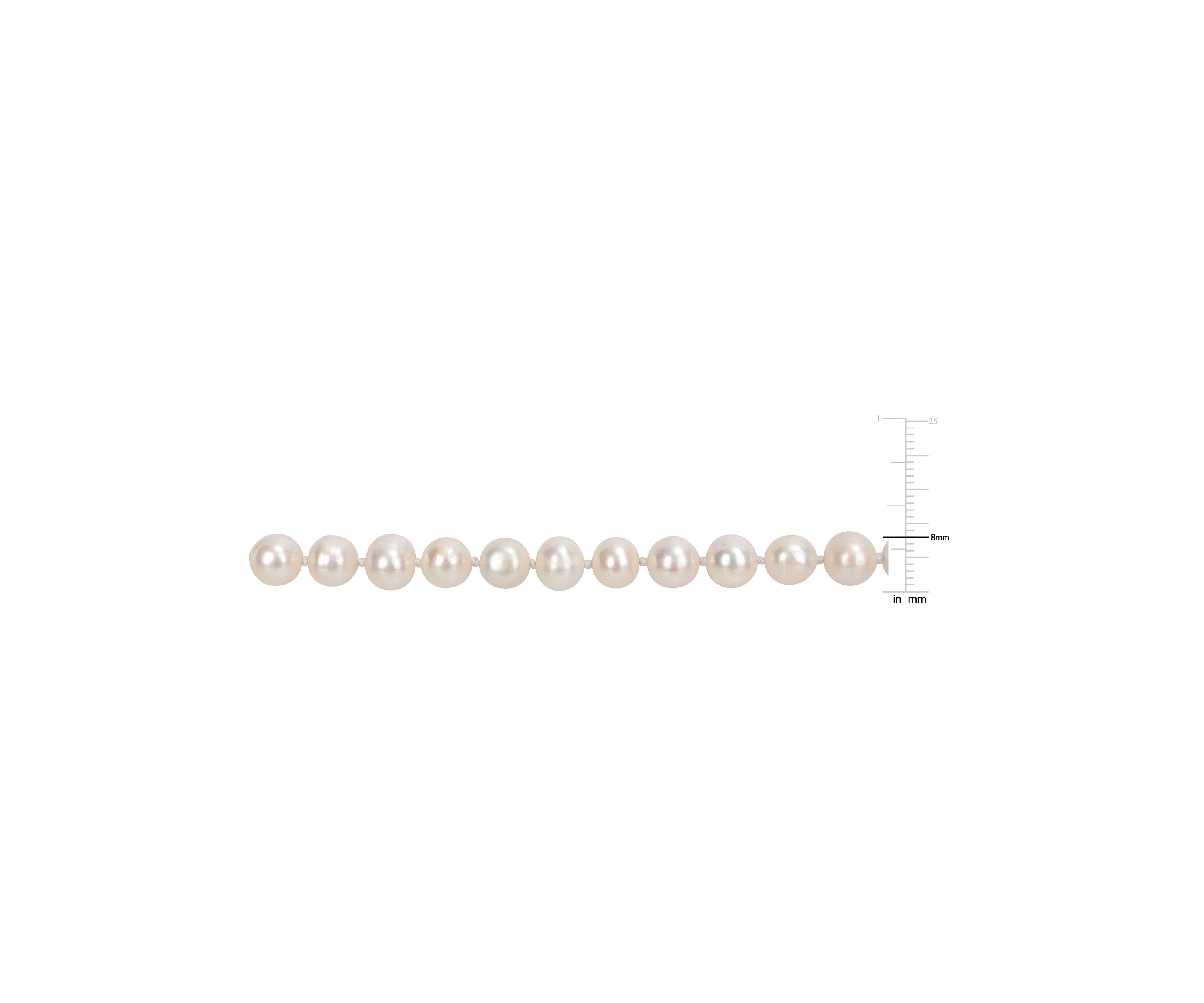 7.5-8MM Freshwater Cultured Pearl Strand Necklace