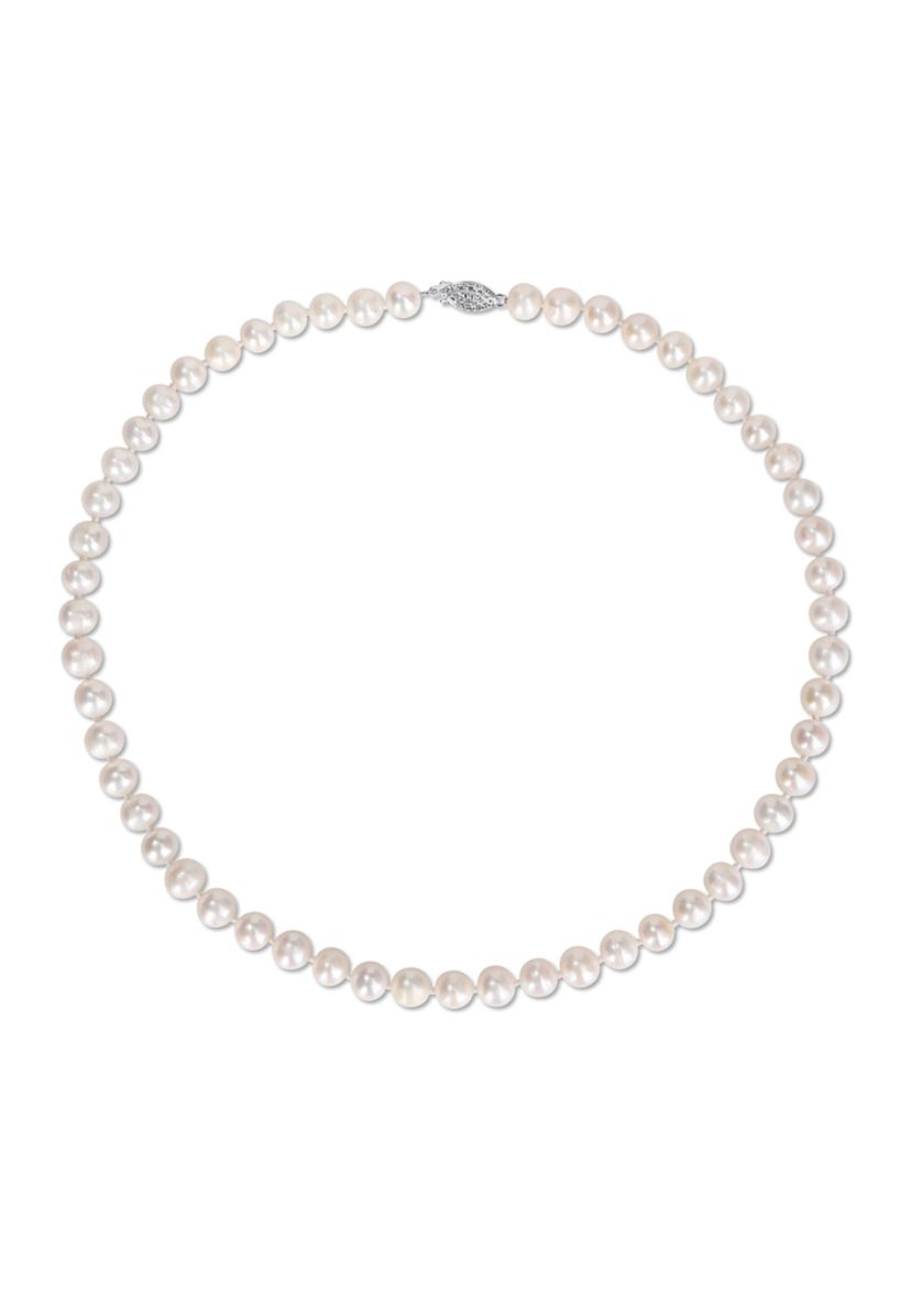 7.5-8MM Freshwater Cultured Pearl Strand Necklace