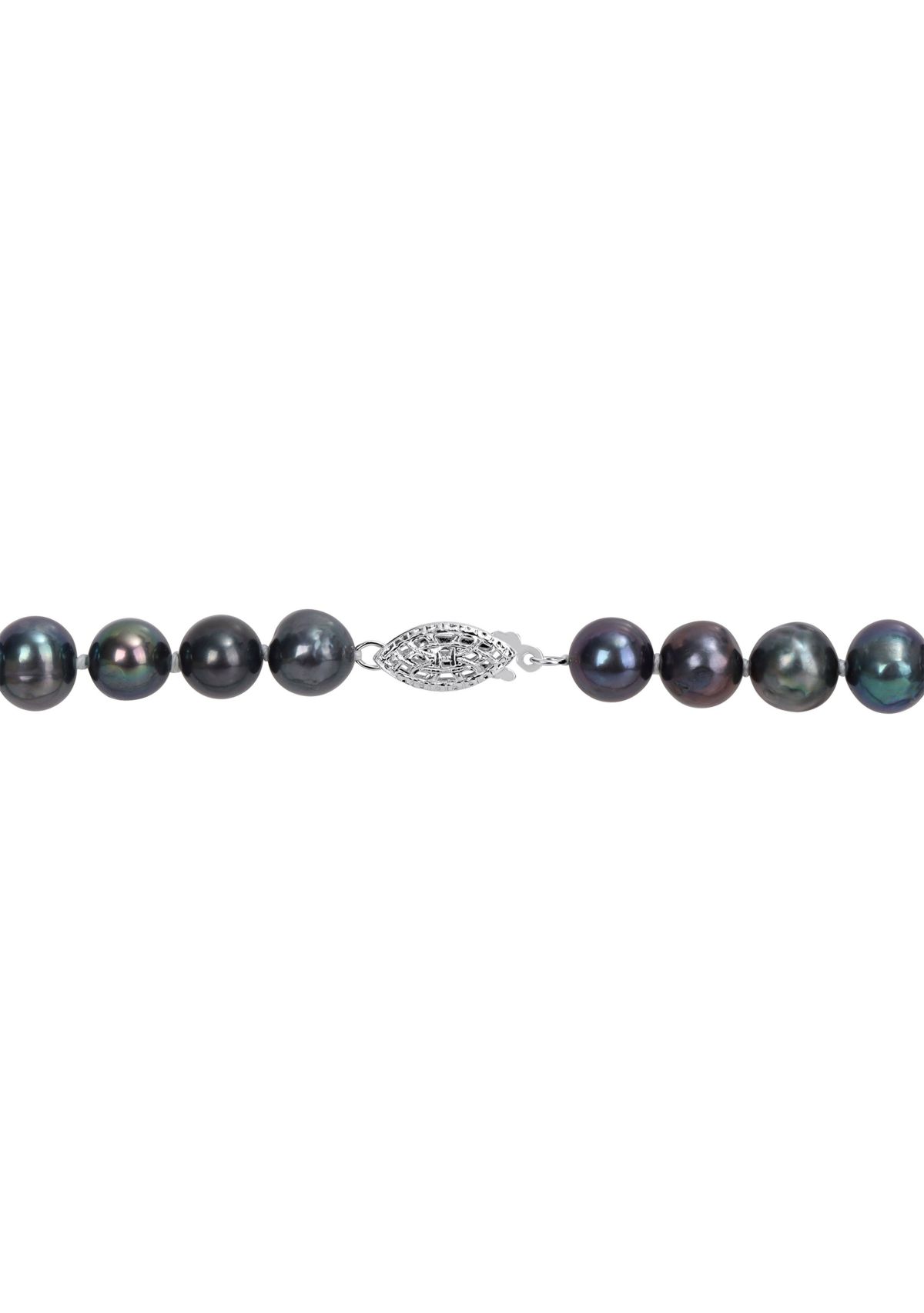 7.5-8MM Black Freshwater Cultured Pearl Strand Necklace