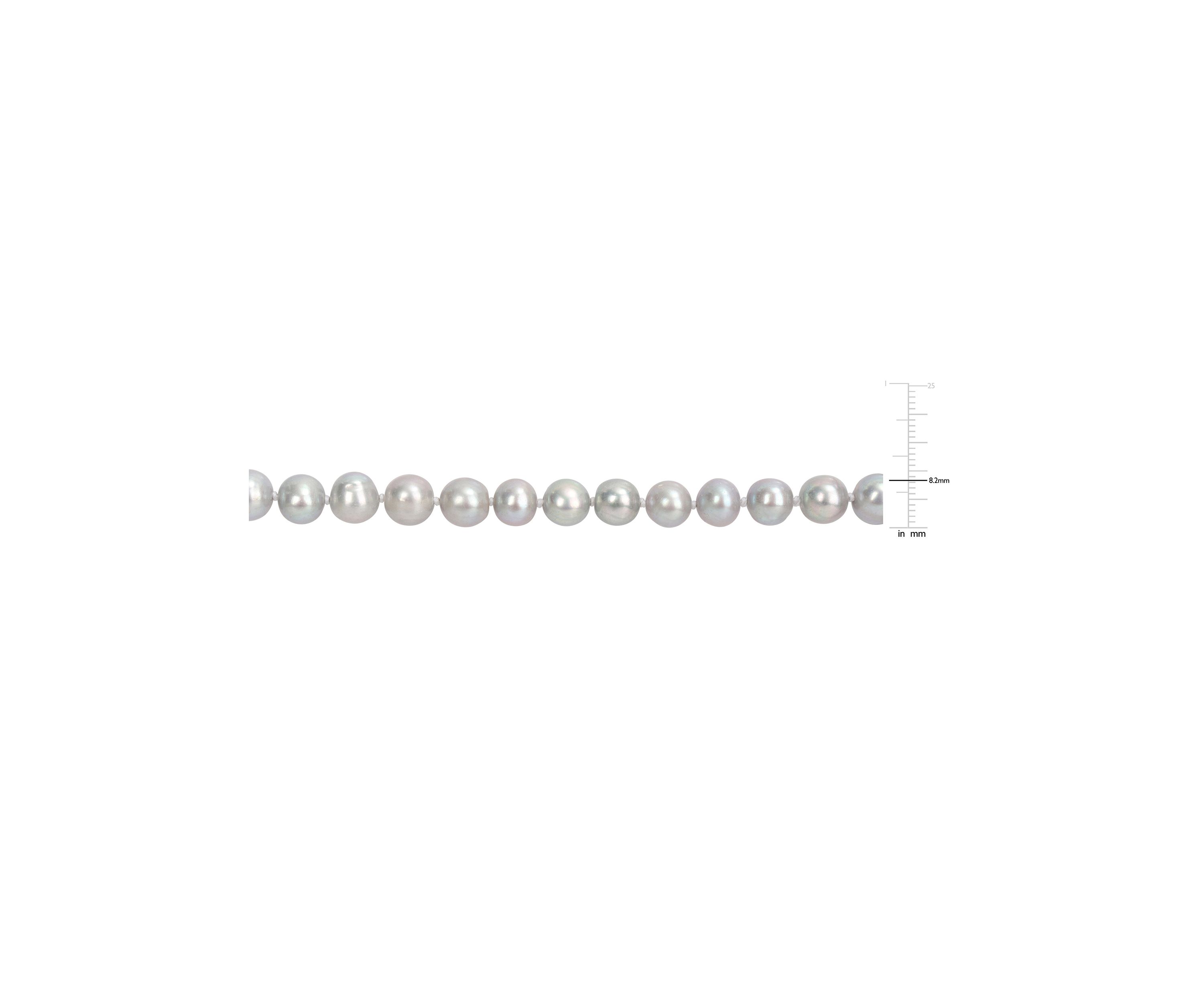 Gray Cultured Freshwater Pearl Strand Necklace