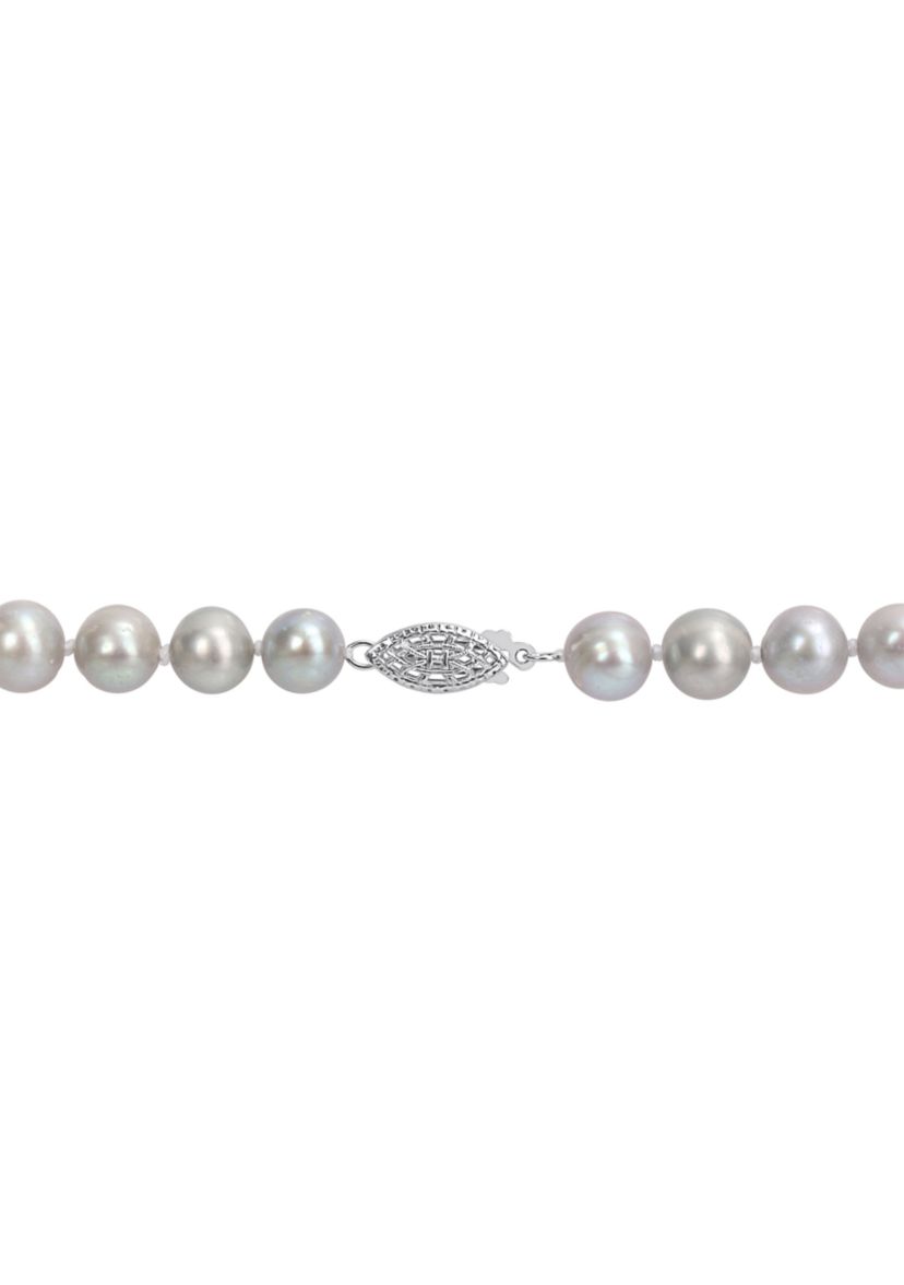 Gray Cultured Freshwater Pearl Strand Necklace