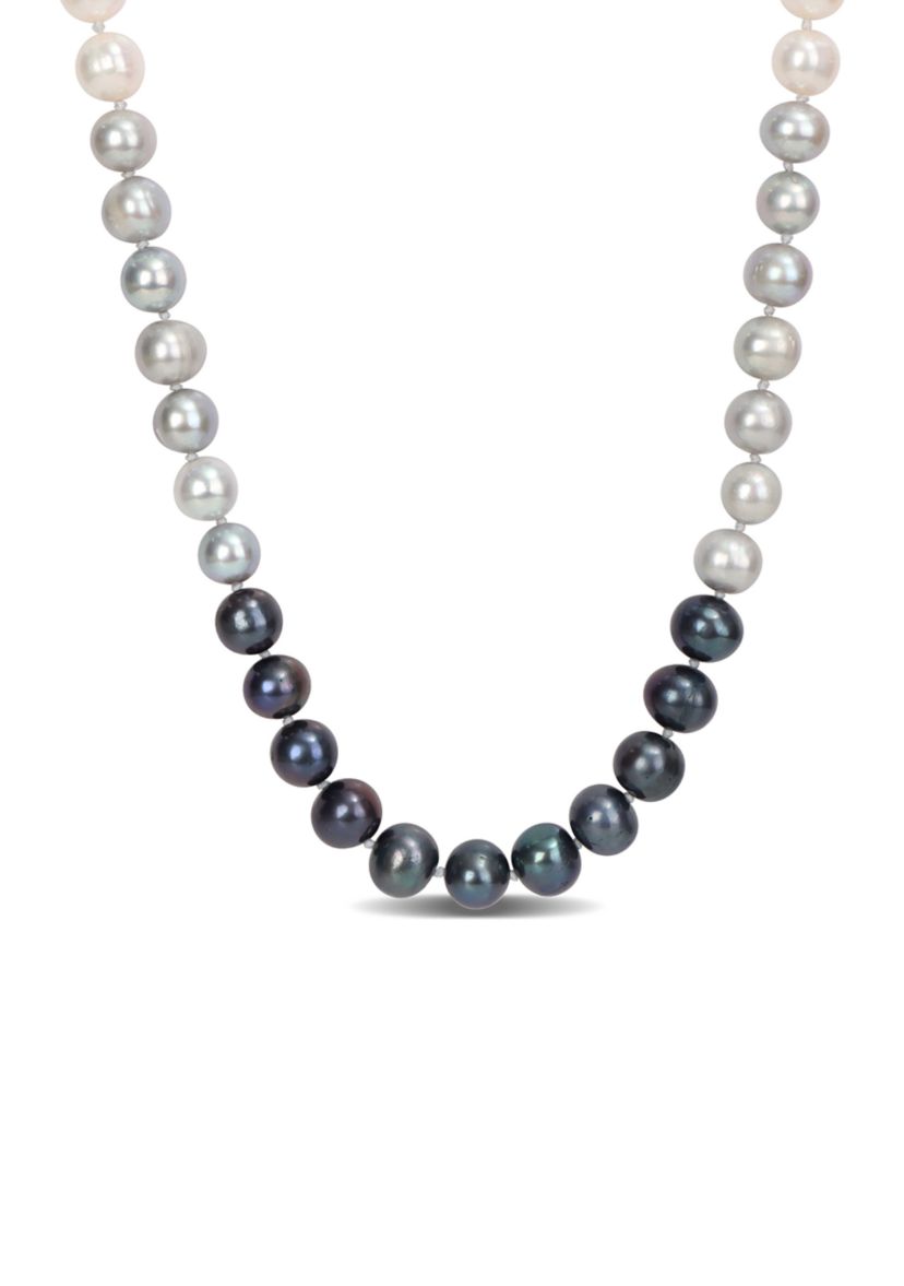 7.5-8MM Multi-Colored Freshwater Cultured Pearl Strand Necklace