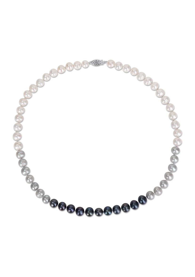 7.5-8MM Multi-Colored Freshwater Cultured Pearl Strand Necklace