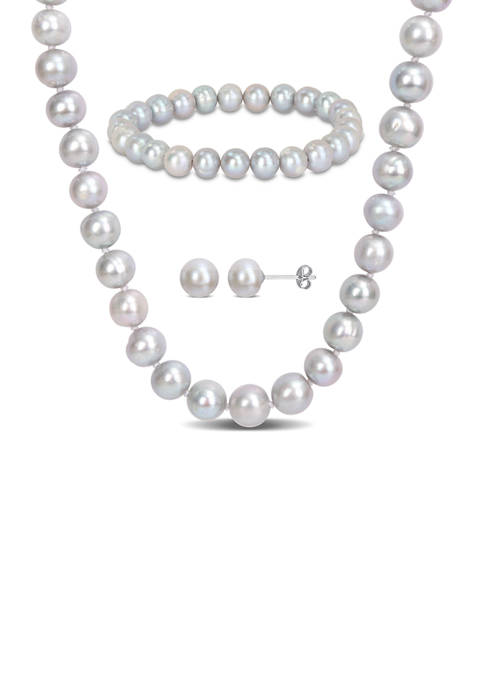 Belk & Co. Gray Freshwater Cultured Pearl Necklace,