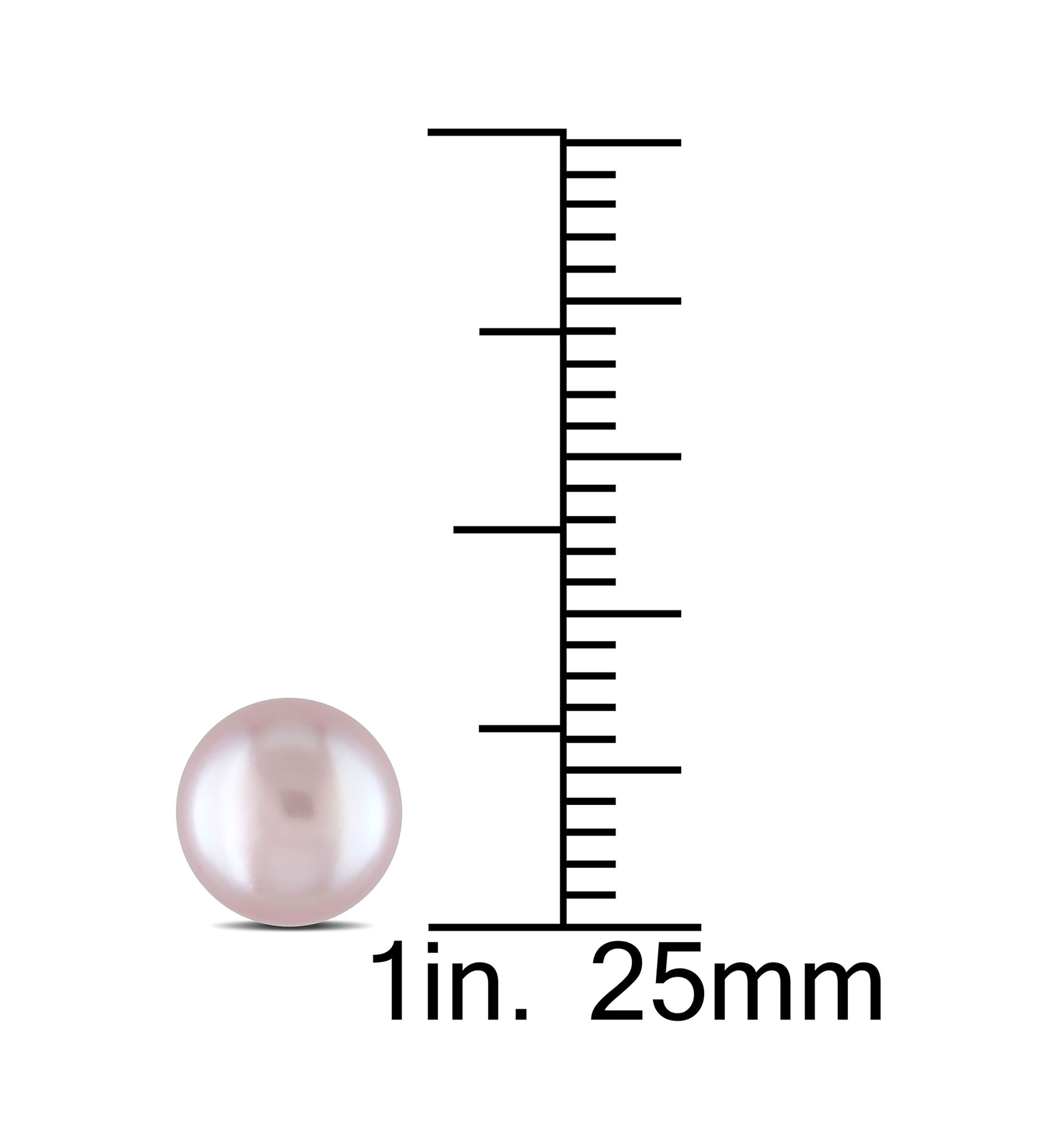 7-7.5mm Pink Freshwater Cultured Pearl Stud Earrings 14k Yellow Gold