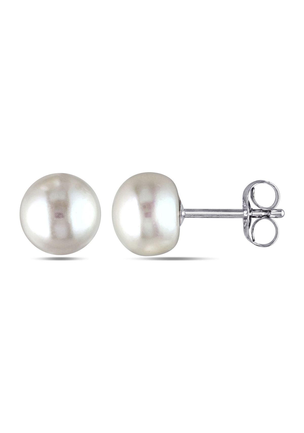 Cultured Freshwater Pearl Stud Earrings in 14k White Gold
