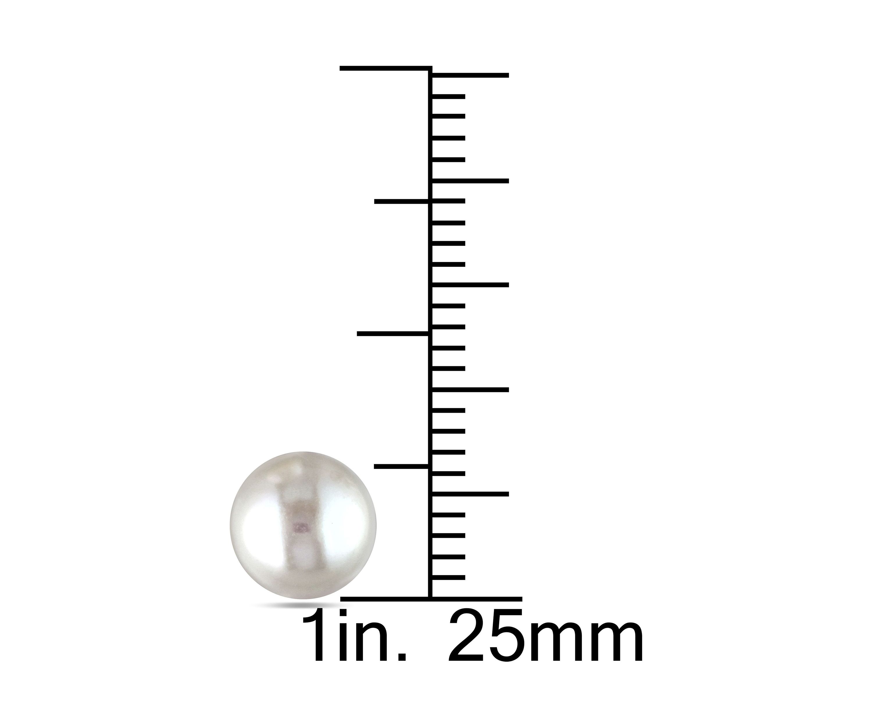 Cultured Freshwater Pearl Stud Earrings in 14k White Gold