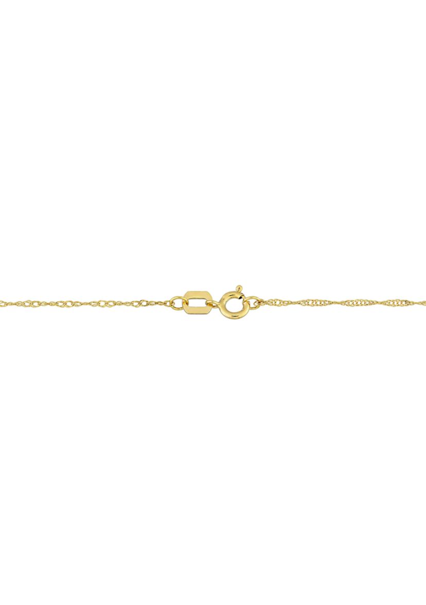 14KY 17.5" 5-6mm FW Pearl "Tin-Cup"-Style Necklace on Rope 6R Chain