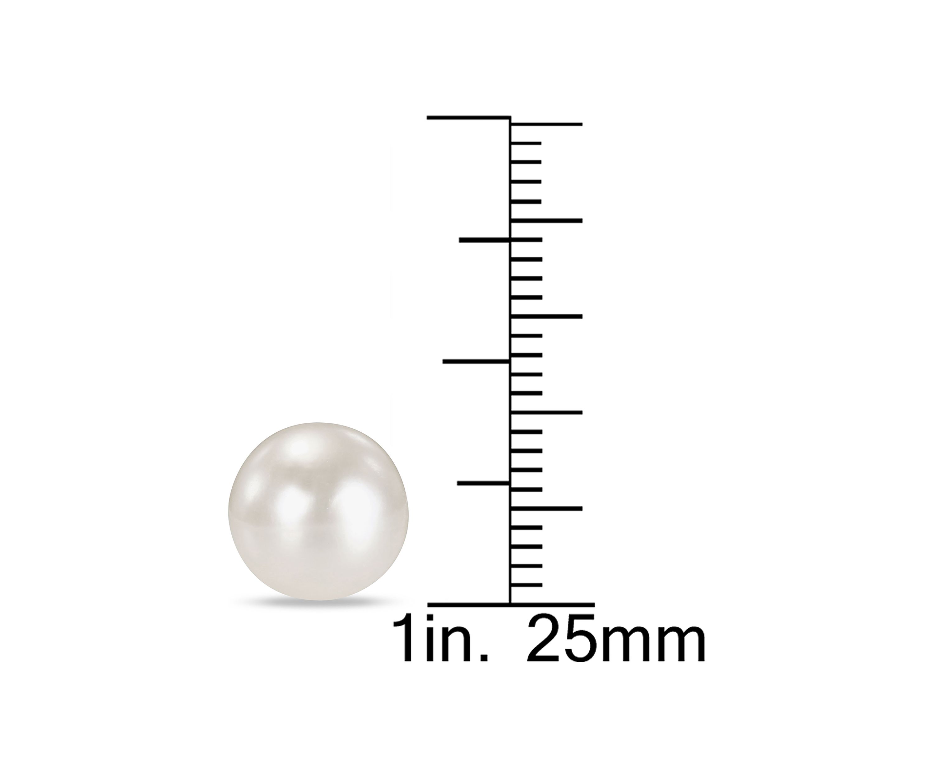 9-10mm Cultured Freshwater Pearl Stud Earrings in 14k White Gold