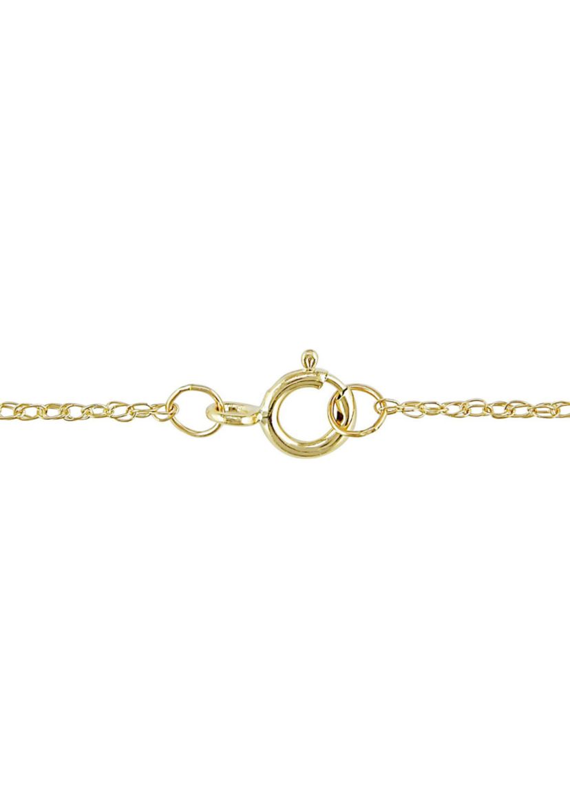 9.5-10mm Cultured Freshwater Pearl Oval Pendant With Chain in 10k Yellow Gold
