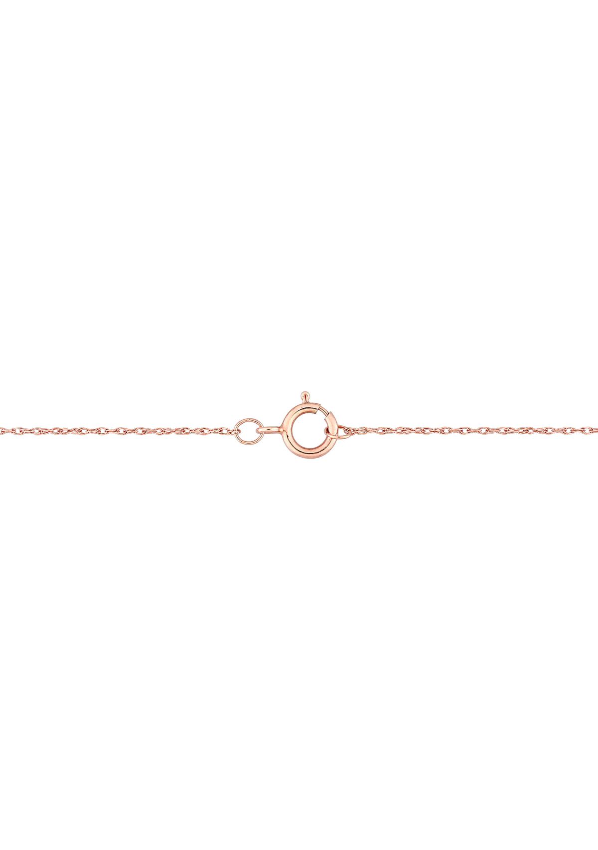 5.5-6mm Freshwater Cultured Pearl Tin-Cup Necklace in 10k Rose Gold
