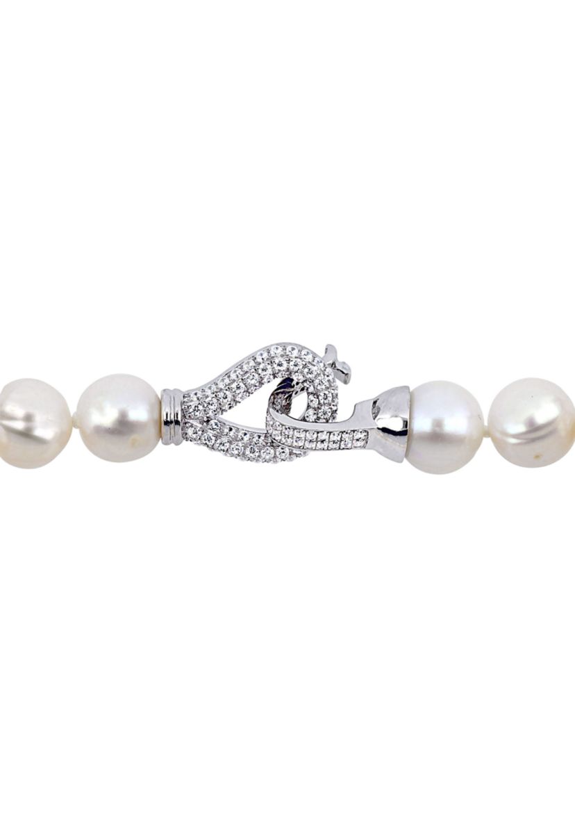 9-10 MM Freshwater Pearl Bracelet in Sterling Silver