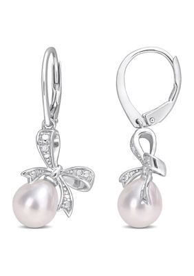 Belk & Co. 7.5-8mm Freshwater Cultured Pearl and Diamond