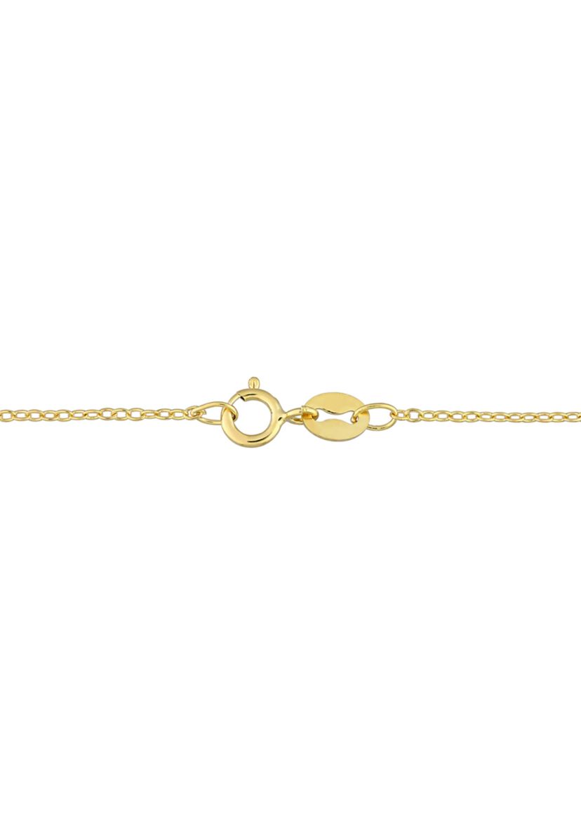 8-9mm Cultured Freshwater Pearl Infinity Lariat Necklace in 18k Yellow Gold Plated Sterling Silver
