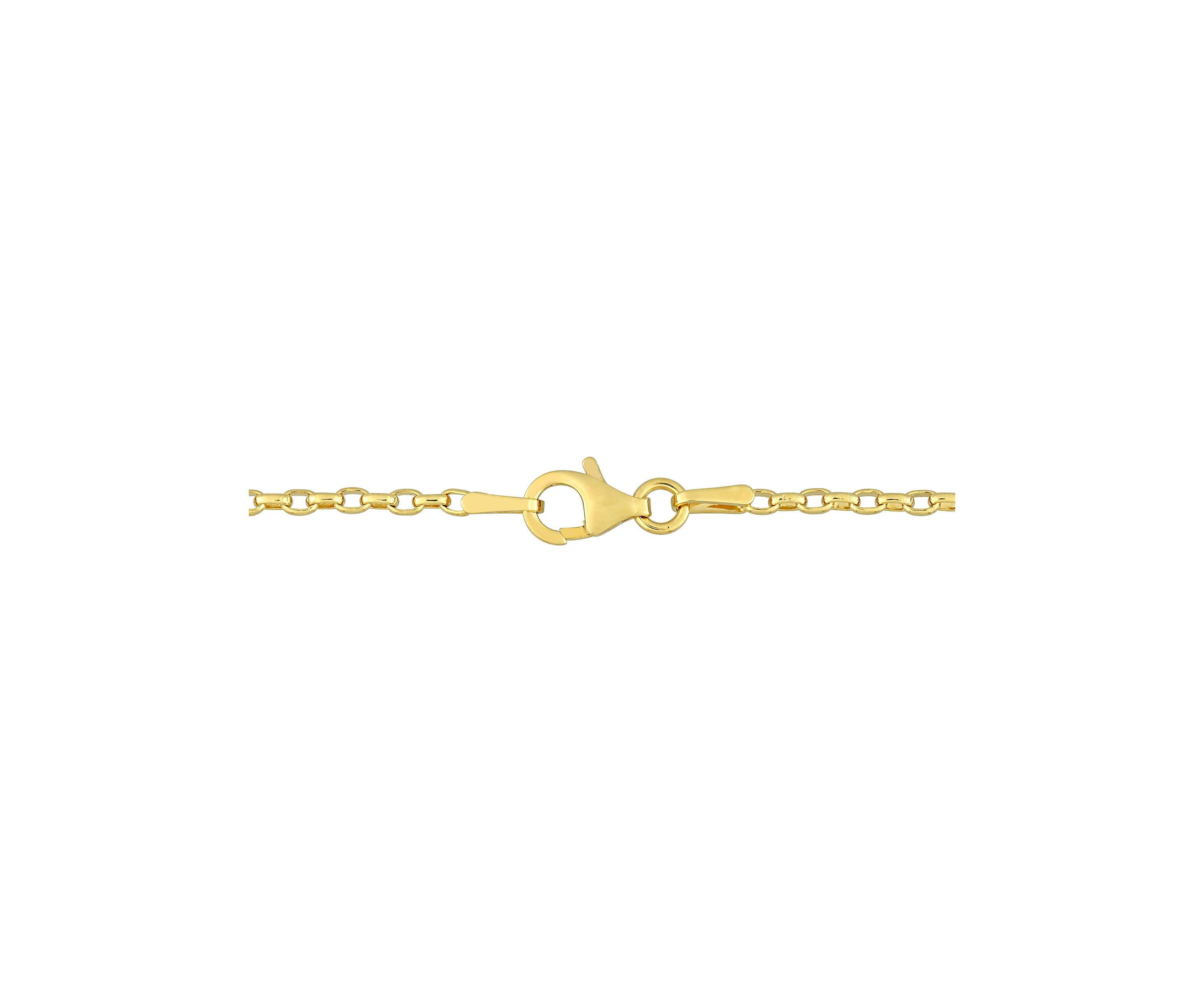 Freshwater Cultured Pearl and White Topaz Necklace in 18k Yellow Gold Plated Sterling Silver