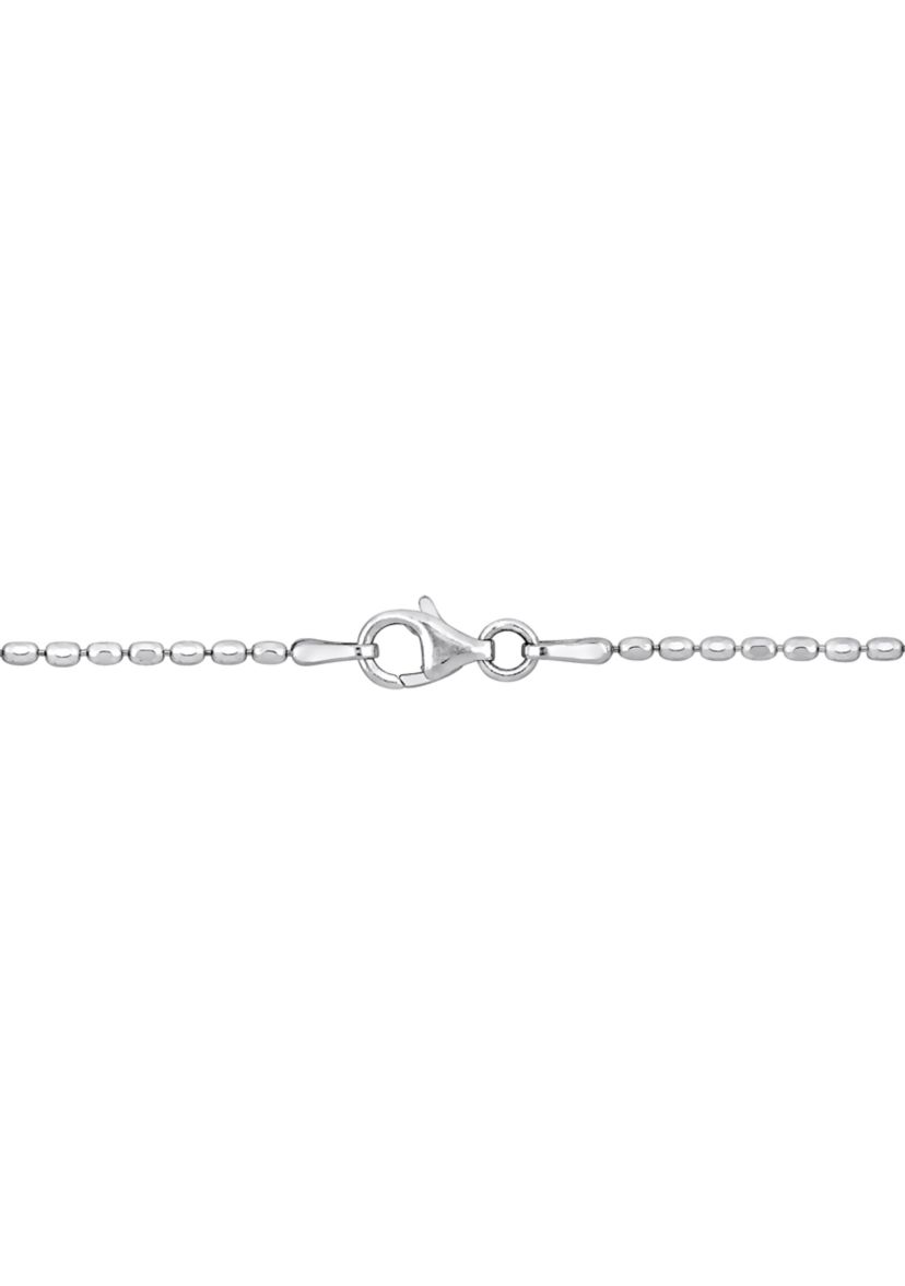 8-9mm Black Tahitian Cultured Pearl Station Chain Necklace in Sterling Silver