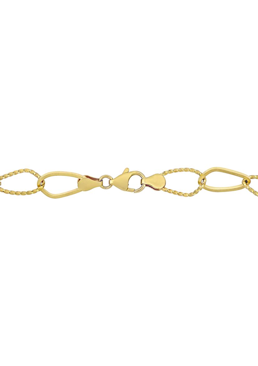 14-15mm Cultured Freshwater Coin Pearl Station Chain Necklace in 18k Yellow Gold Plated Sterling Silver