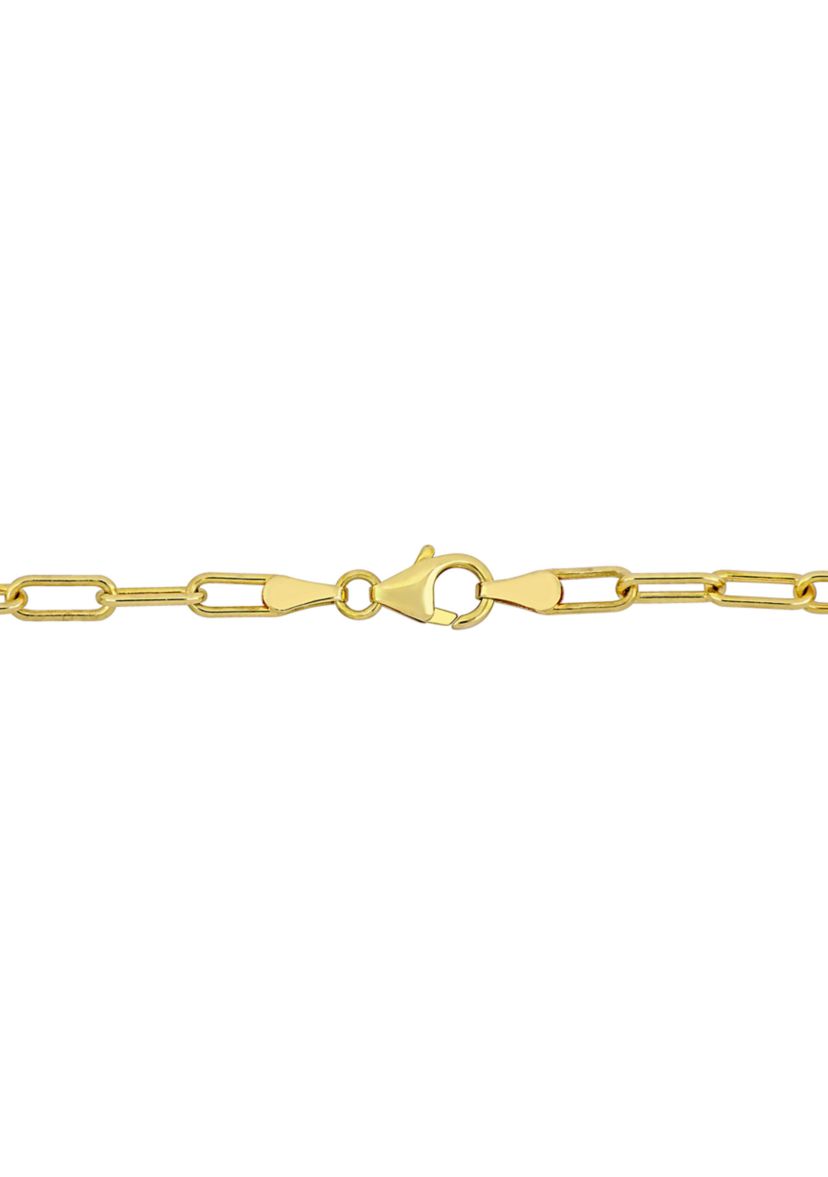 9-10mm Grey Cultured Freshwater Pearl Chain Bar Necklace in 18k Yellow Gold Plated Sterling Silver