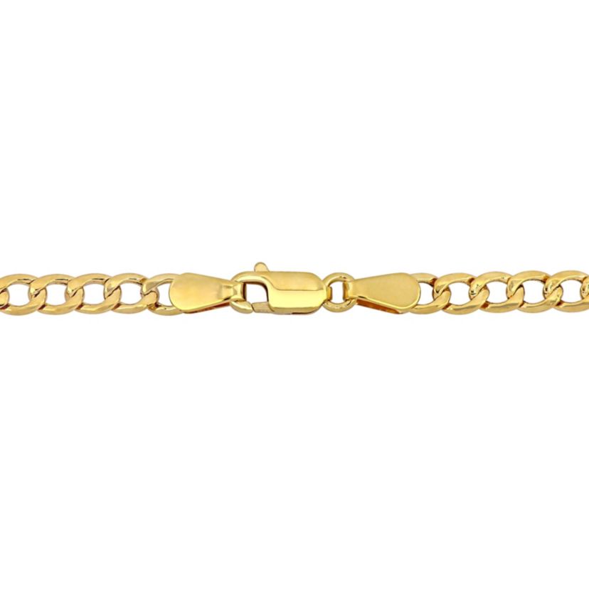 4mm Curb Link Chain Bracelet in 14k Yellow Gold, 7.5 in
