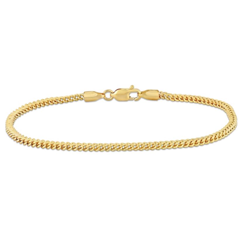 2.3mm Franco Chain Bracelet in 10k Yellow Gold, 7.5 in