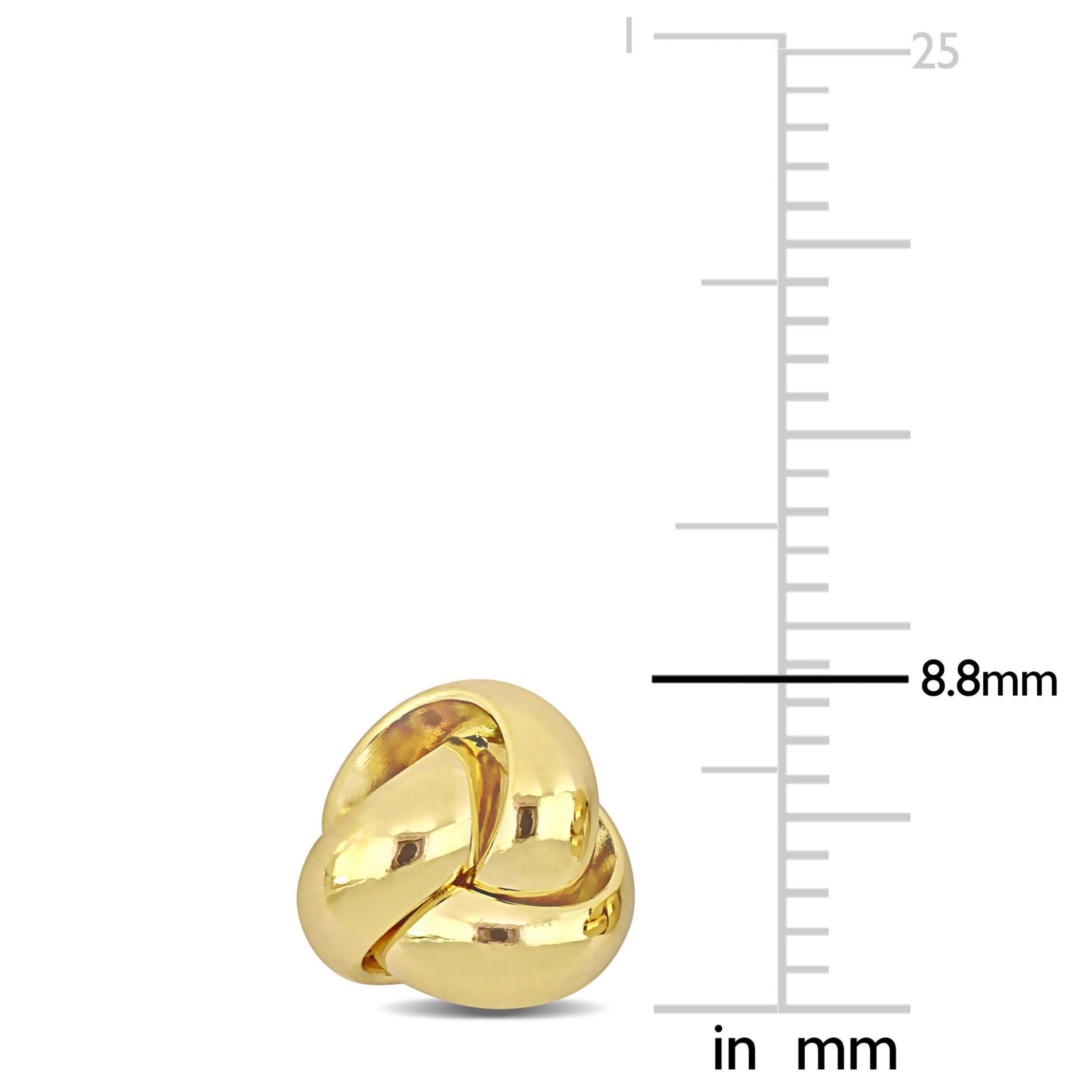 Love Knot Earrings in 14K Yellow Gold