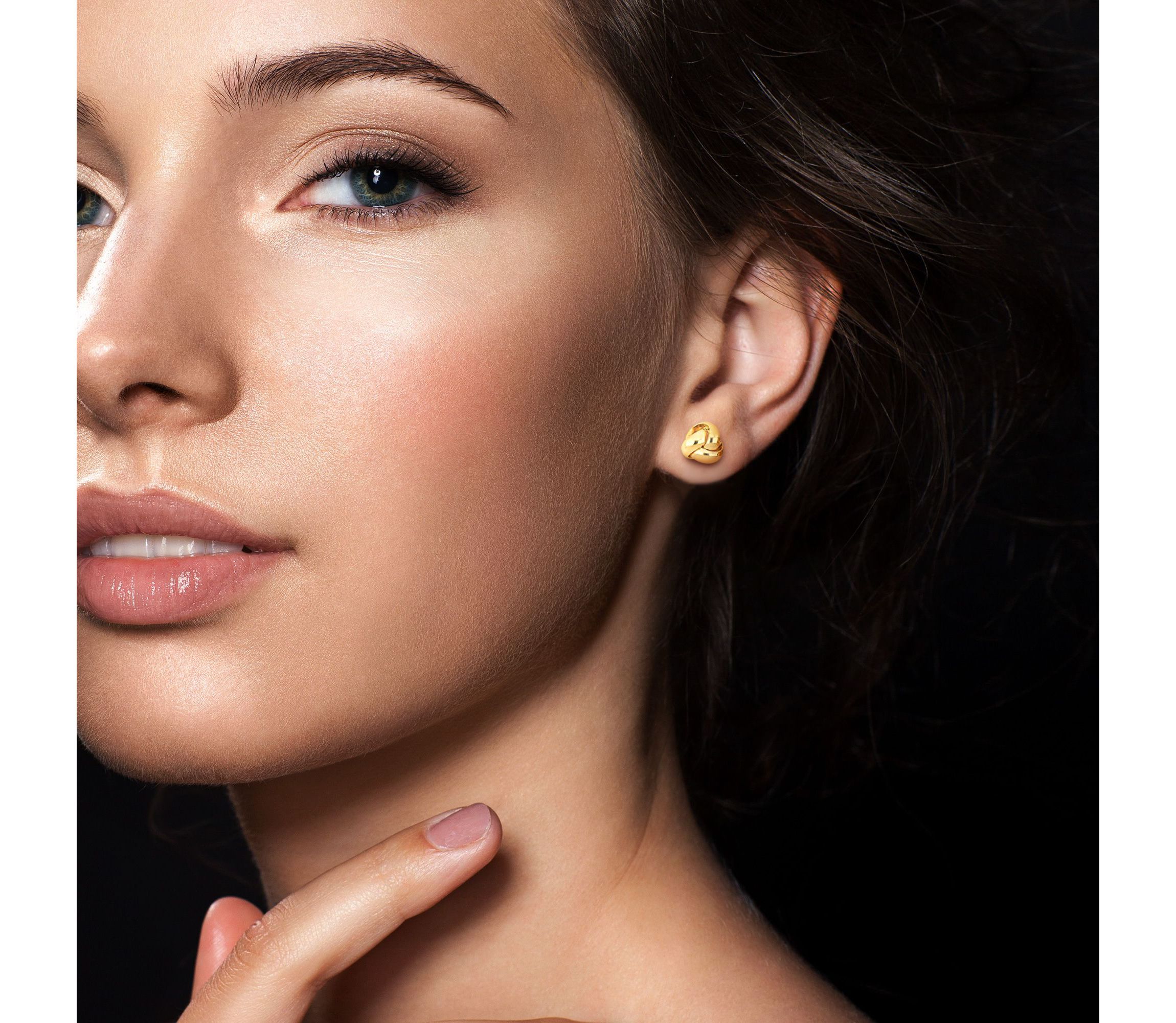 Love Knot Earrings in 14K Yellow Gold