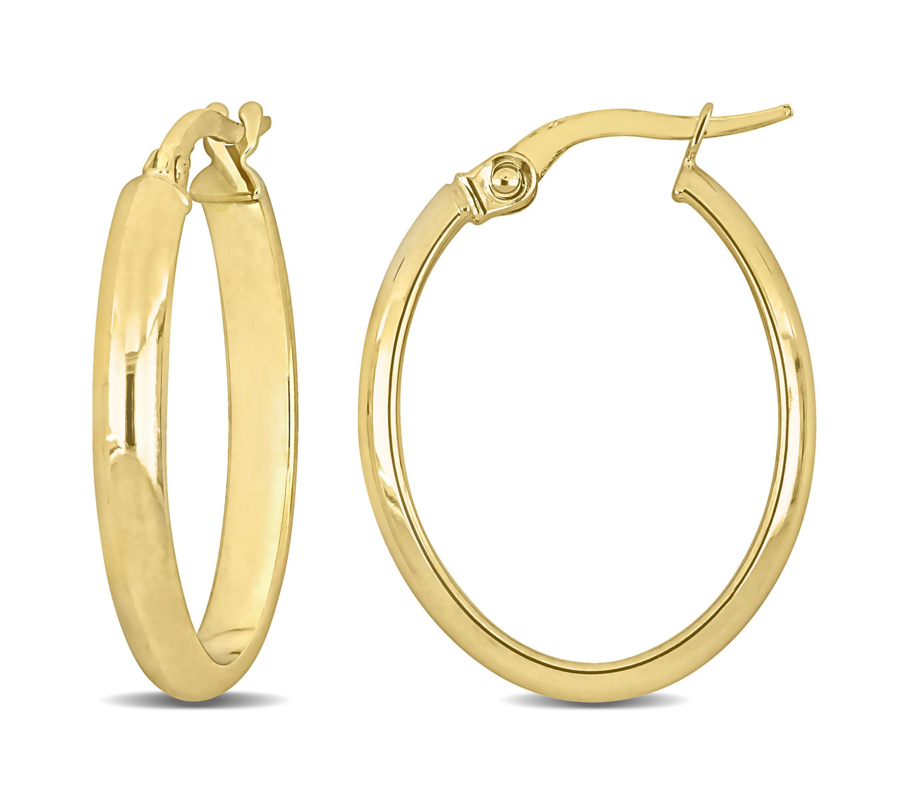 24mm Polished Hoop Earrings in 14k Yellow Gold