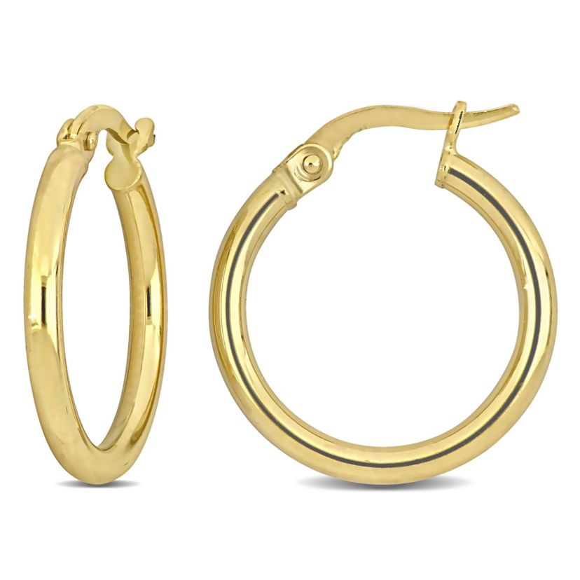 20mm Hoop Earrings in 14k Yellow Gold