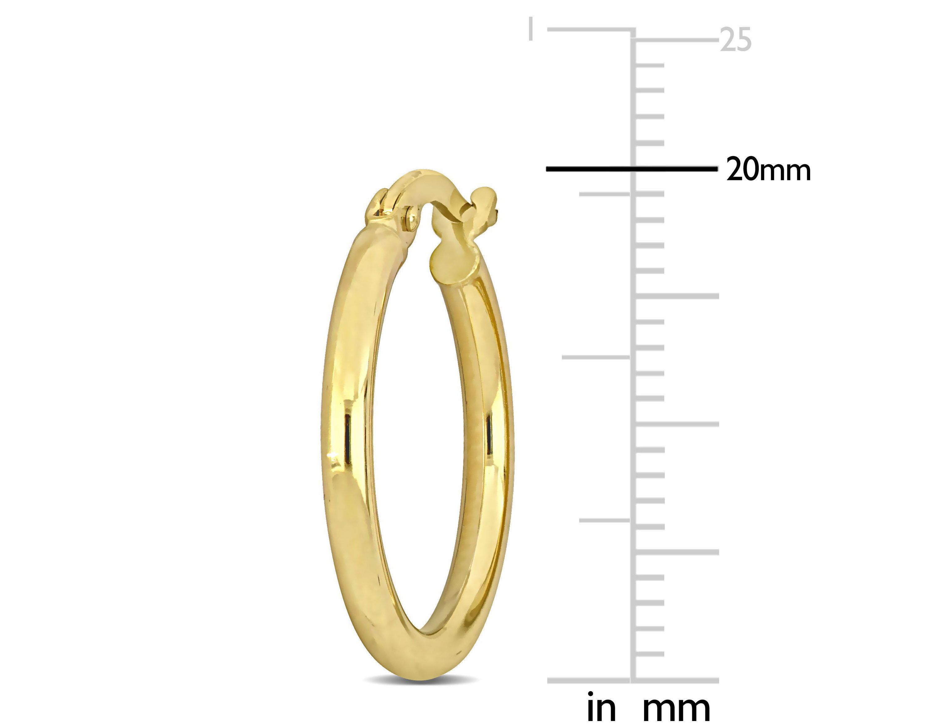 20mm Hoop Earrings in 14k Yellow Gold