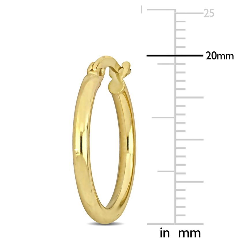 20mm Hoop Earrings in 14k Yellow Gold