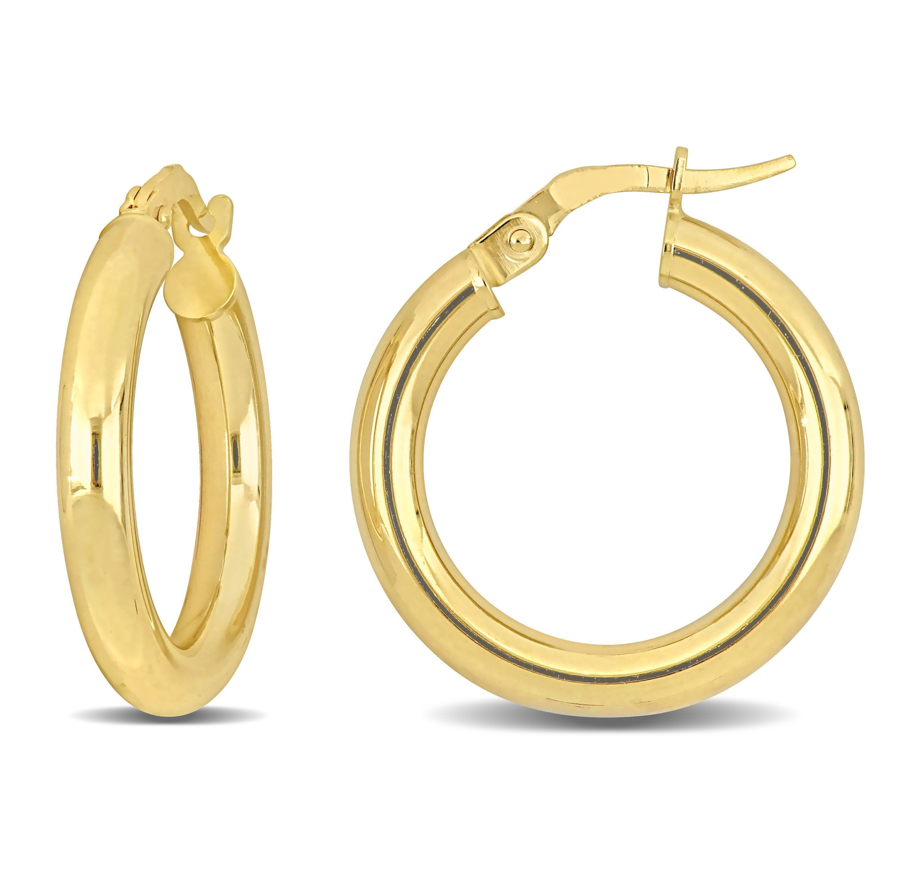 20mm Hoop Earrings in 14k Yellow Gold