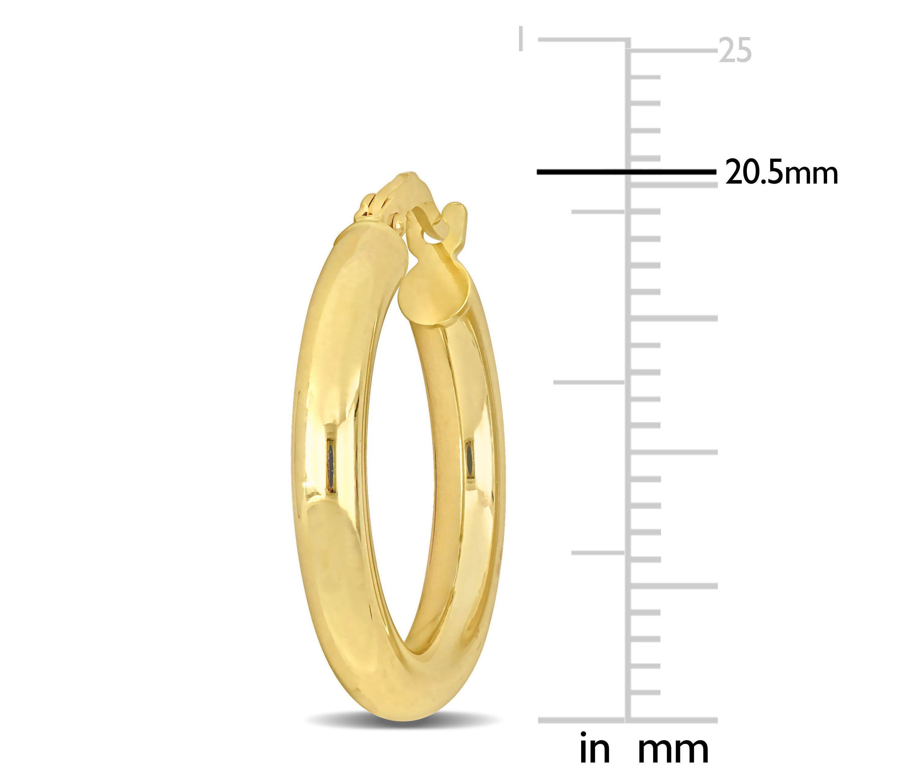 20mm Hoop Earrings in 14k Yellow Gold
